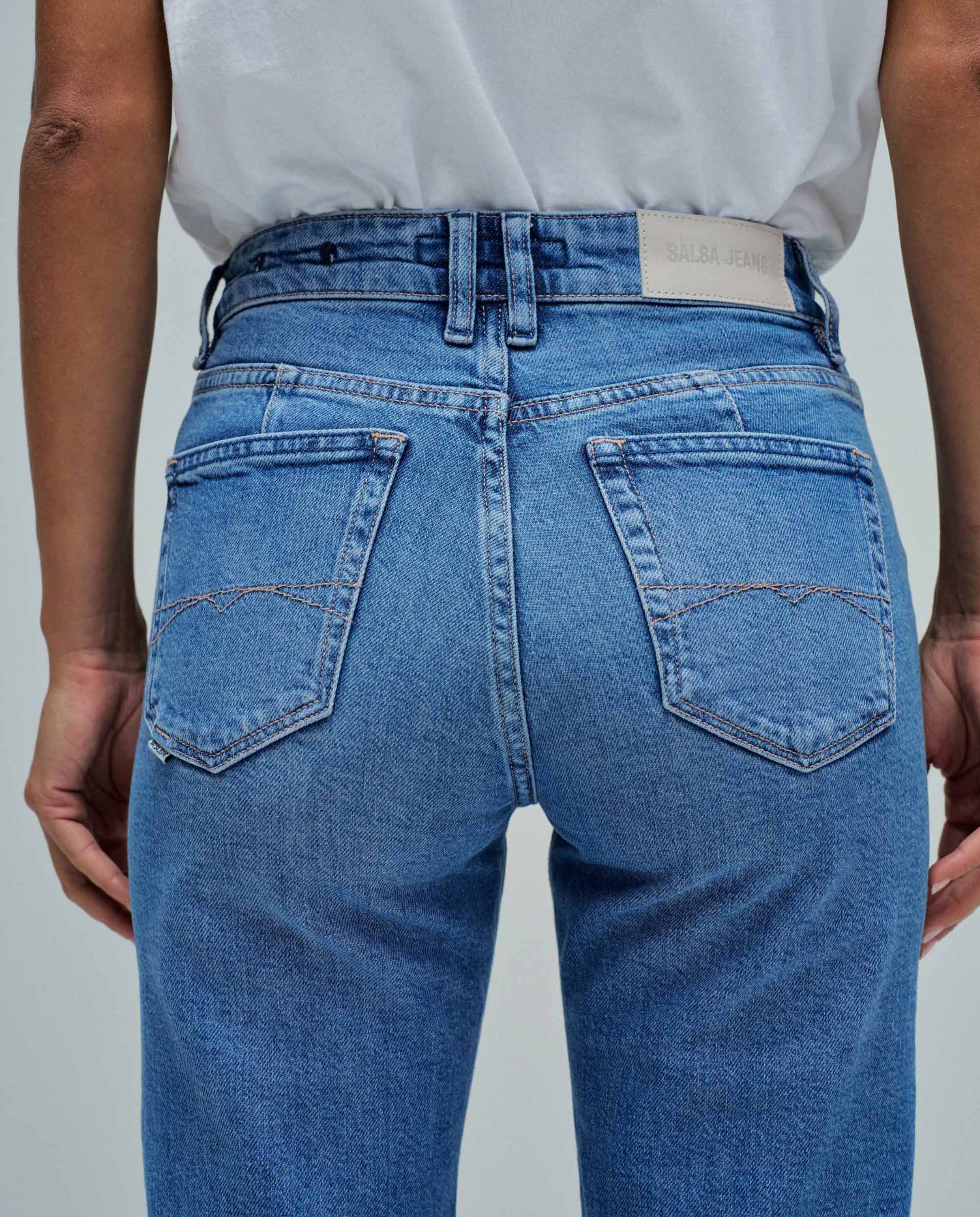 Jeans True Cropped Slim Azul-4