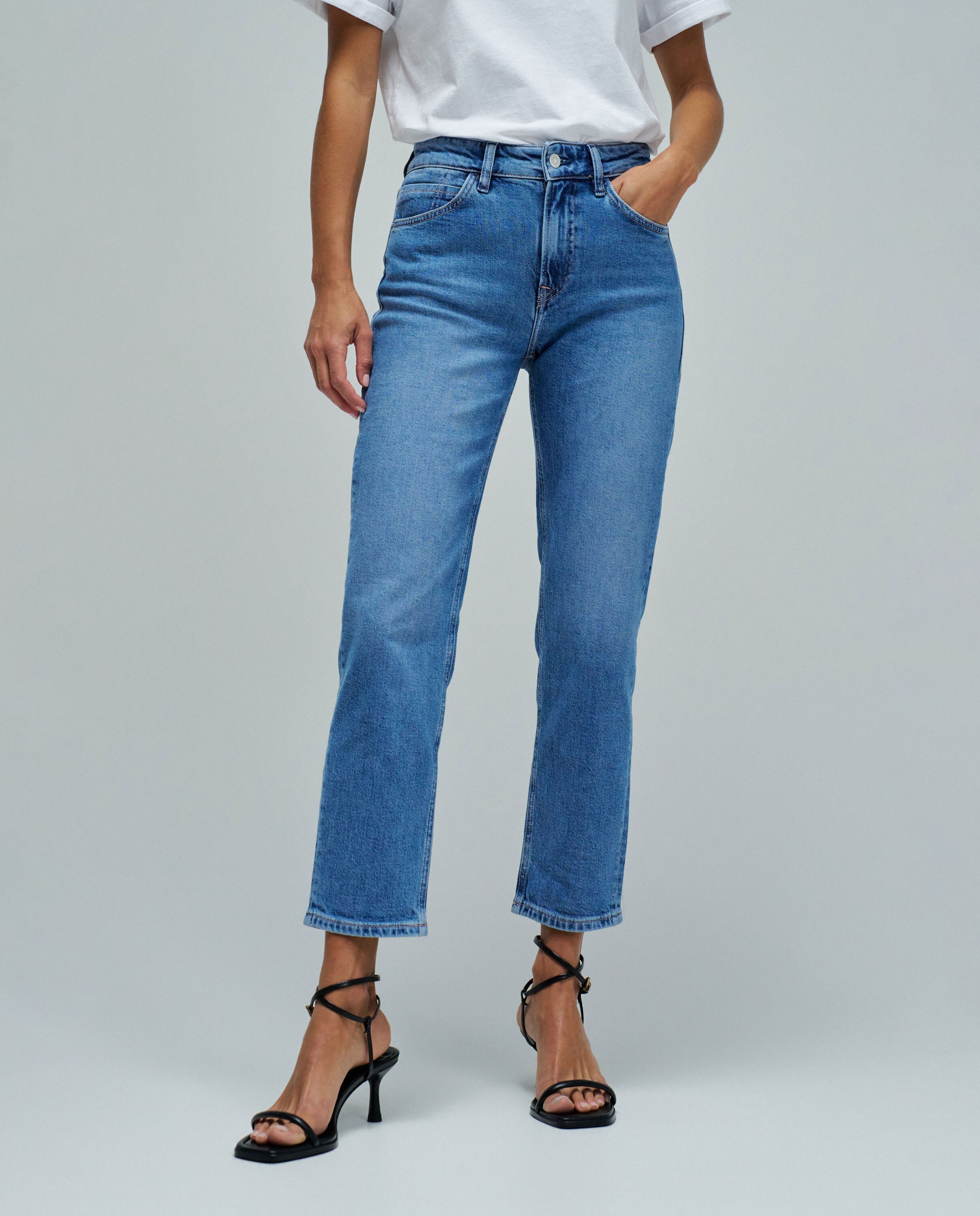 Jeans True Cropped Slim Azul-5