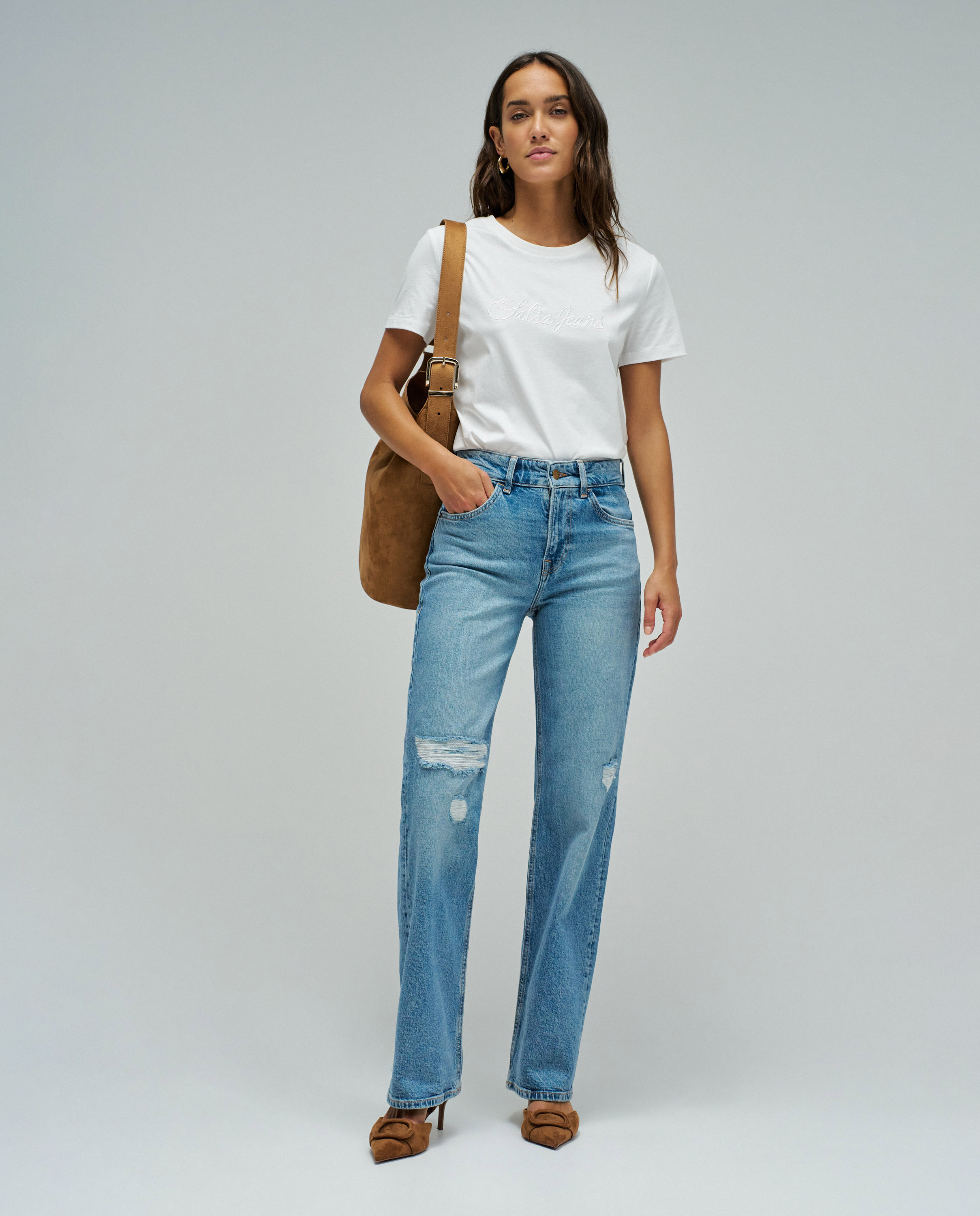 Imagem 0 de Jeans True Straight com Corte a Direito