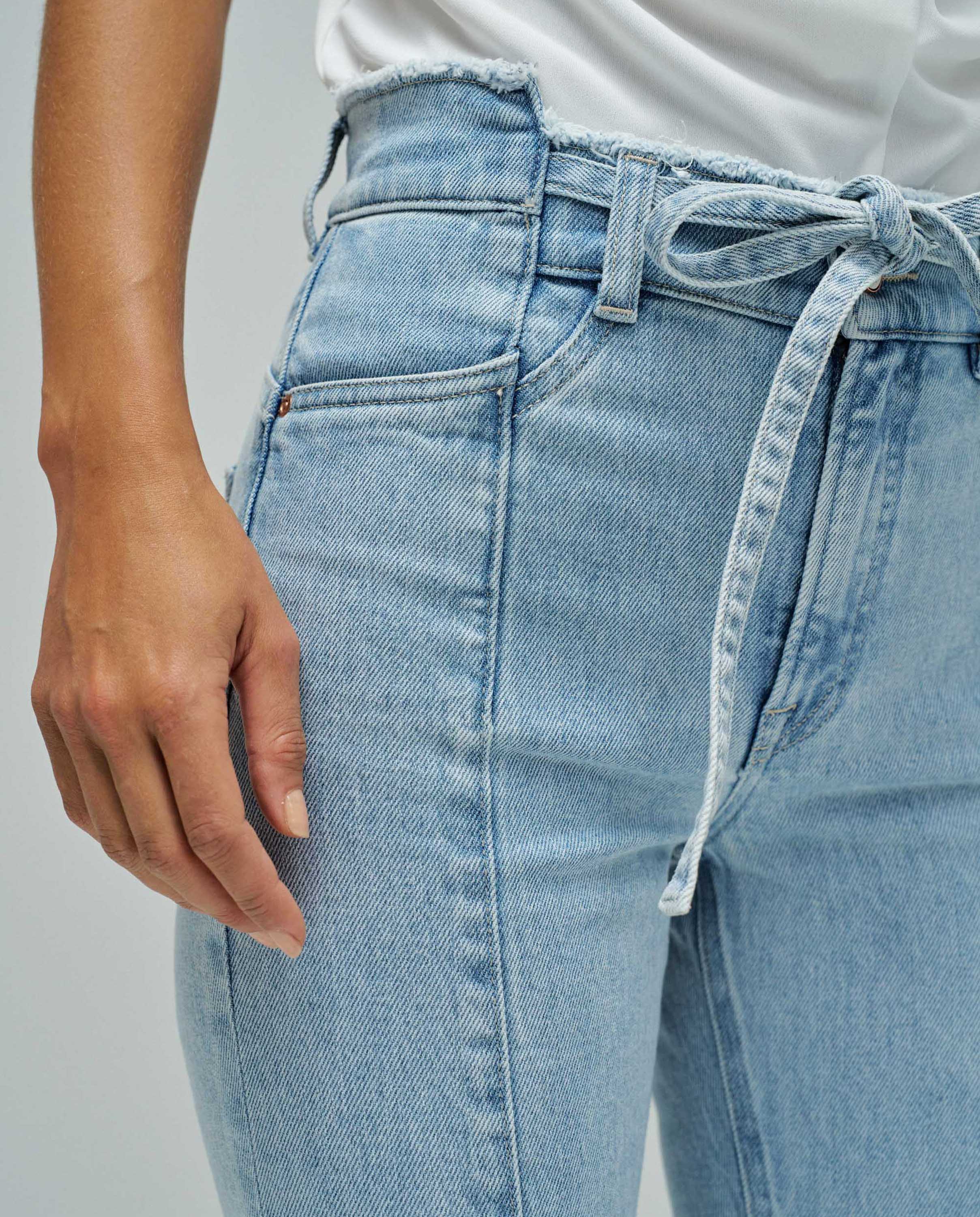 Jeans À Boca de Sino Faith Push In Flare Azul-claro-4