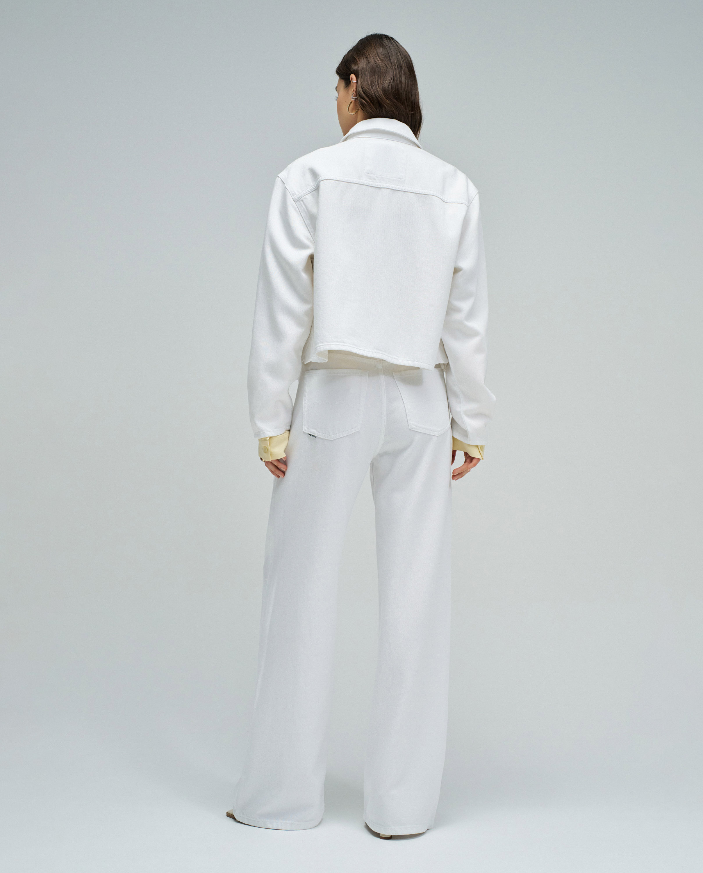 Casaco em Lightdenim Fit Loose Branco-3