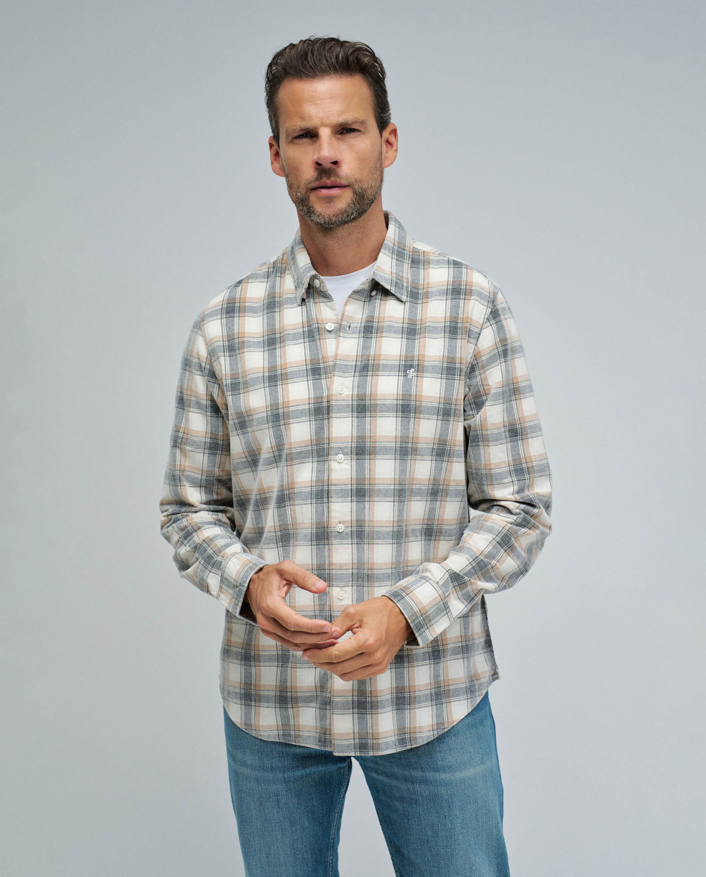 Imagem 0 de Camisa de Bombazina Aos Quadrados