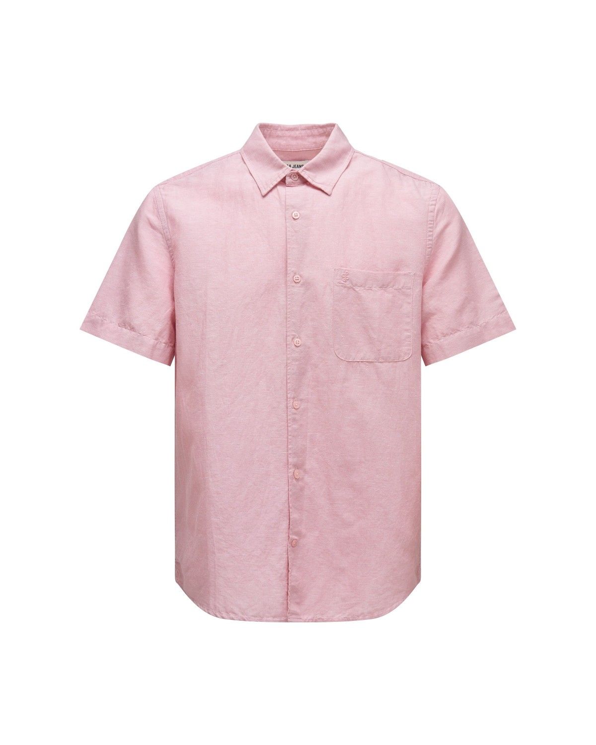 Camisa com Linho Regular Fit Rosa-6
