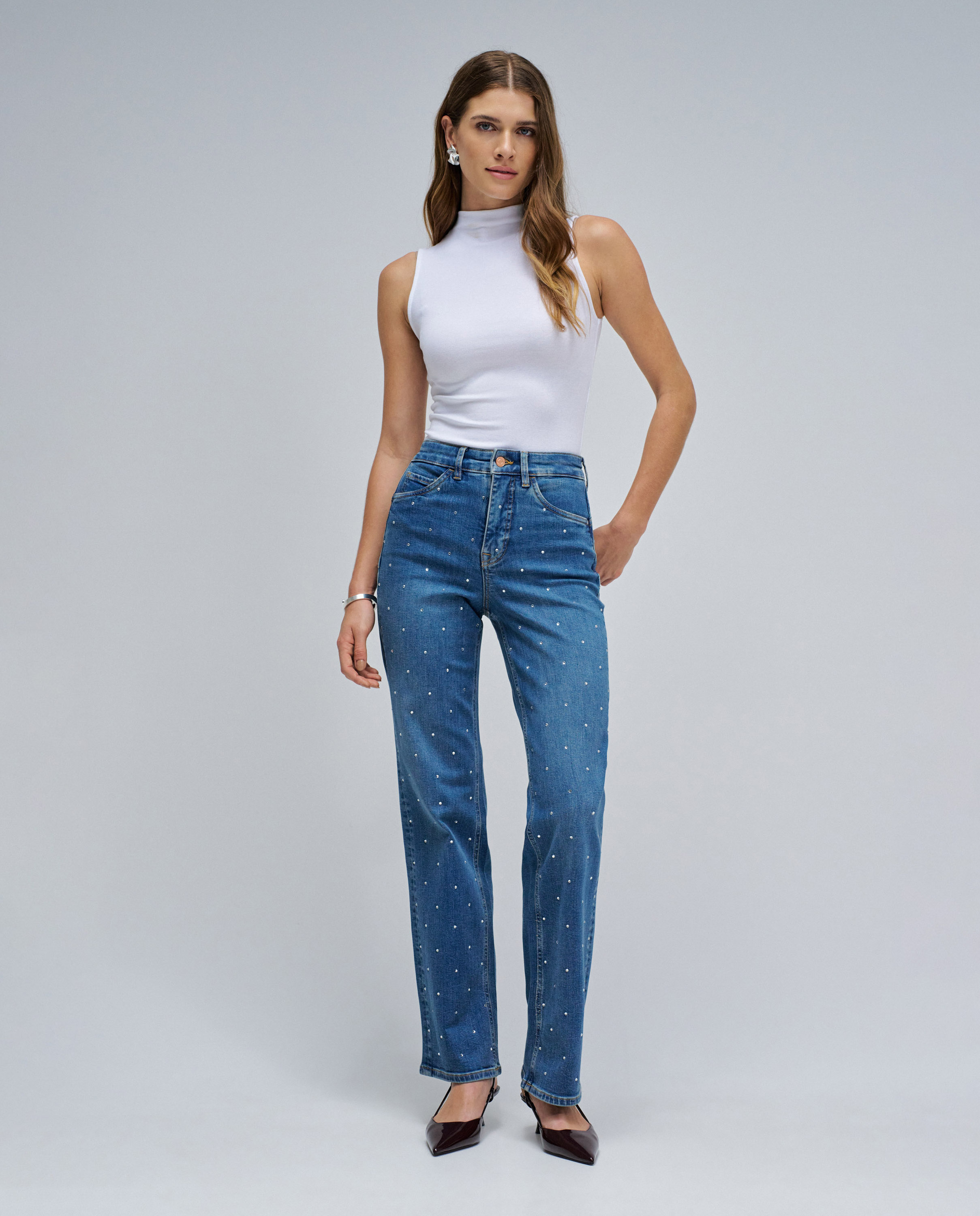 Jeans Faith Push In Straight Azul-1