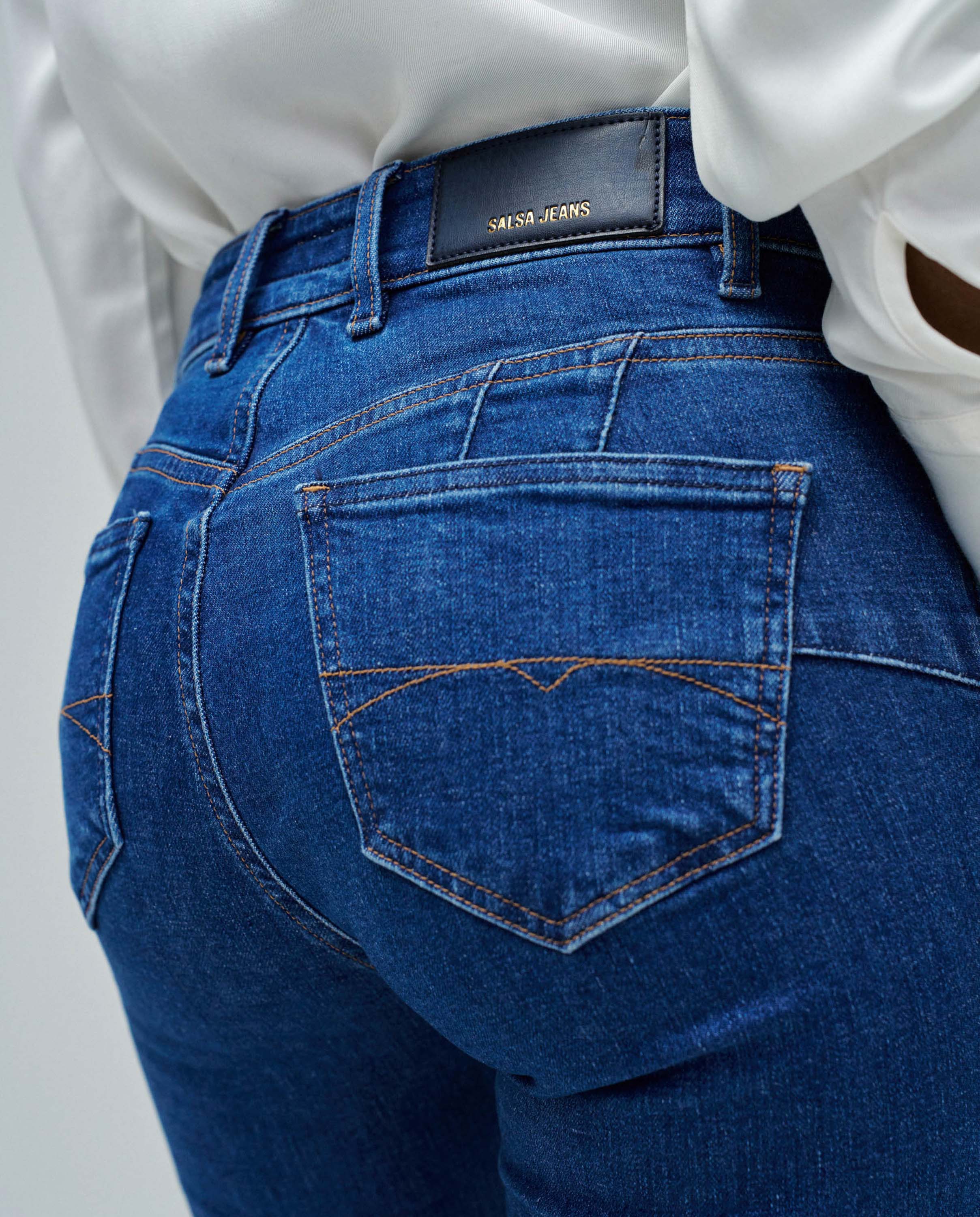 Jeans À Boca de Sino Destiny Push Up Flare Azul-4