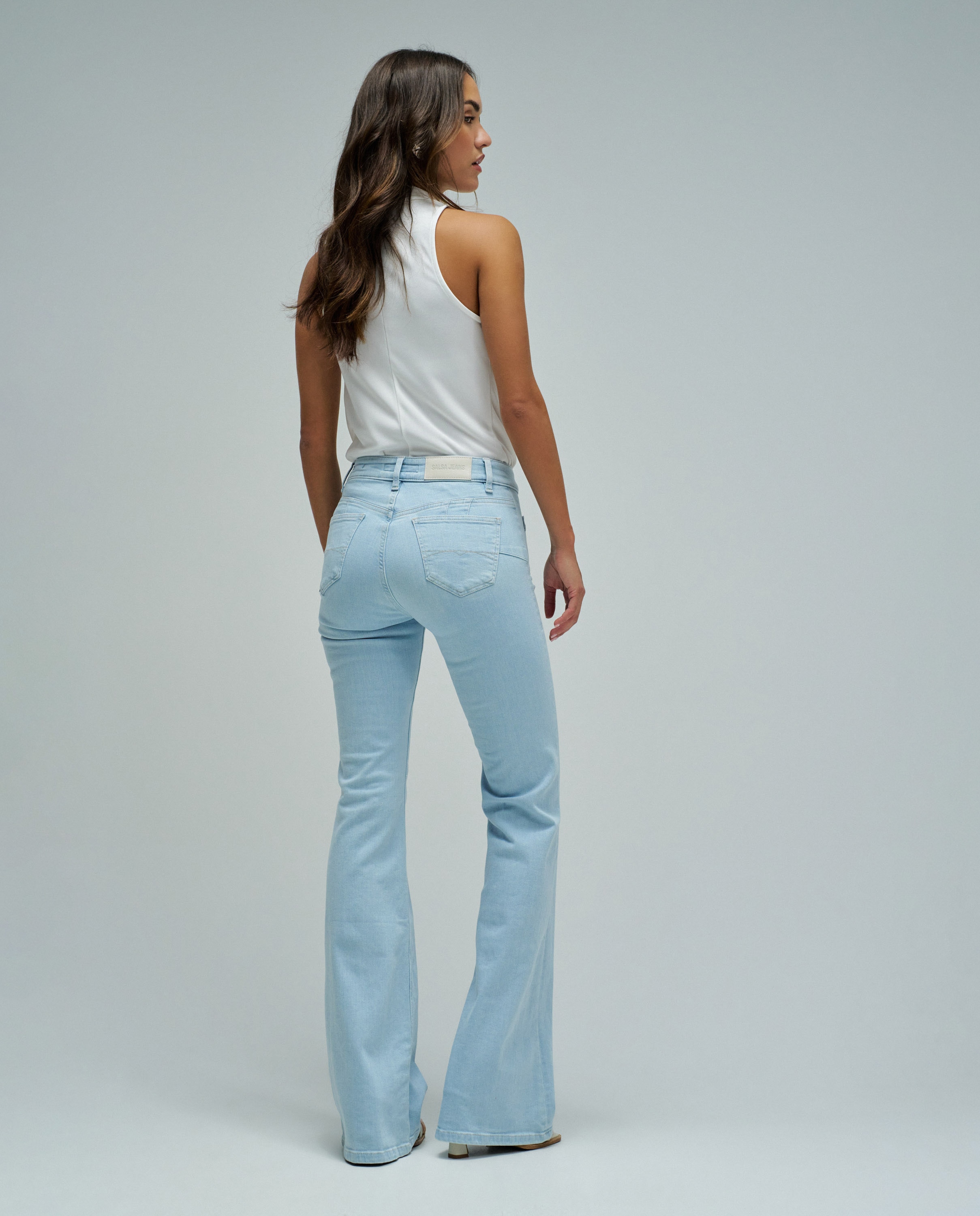 Jeans Destiny Push Up Flare Azul-3
