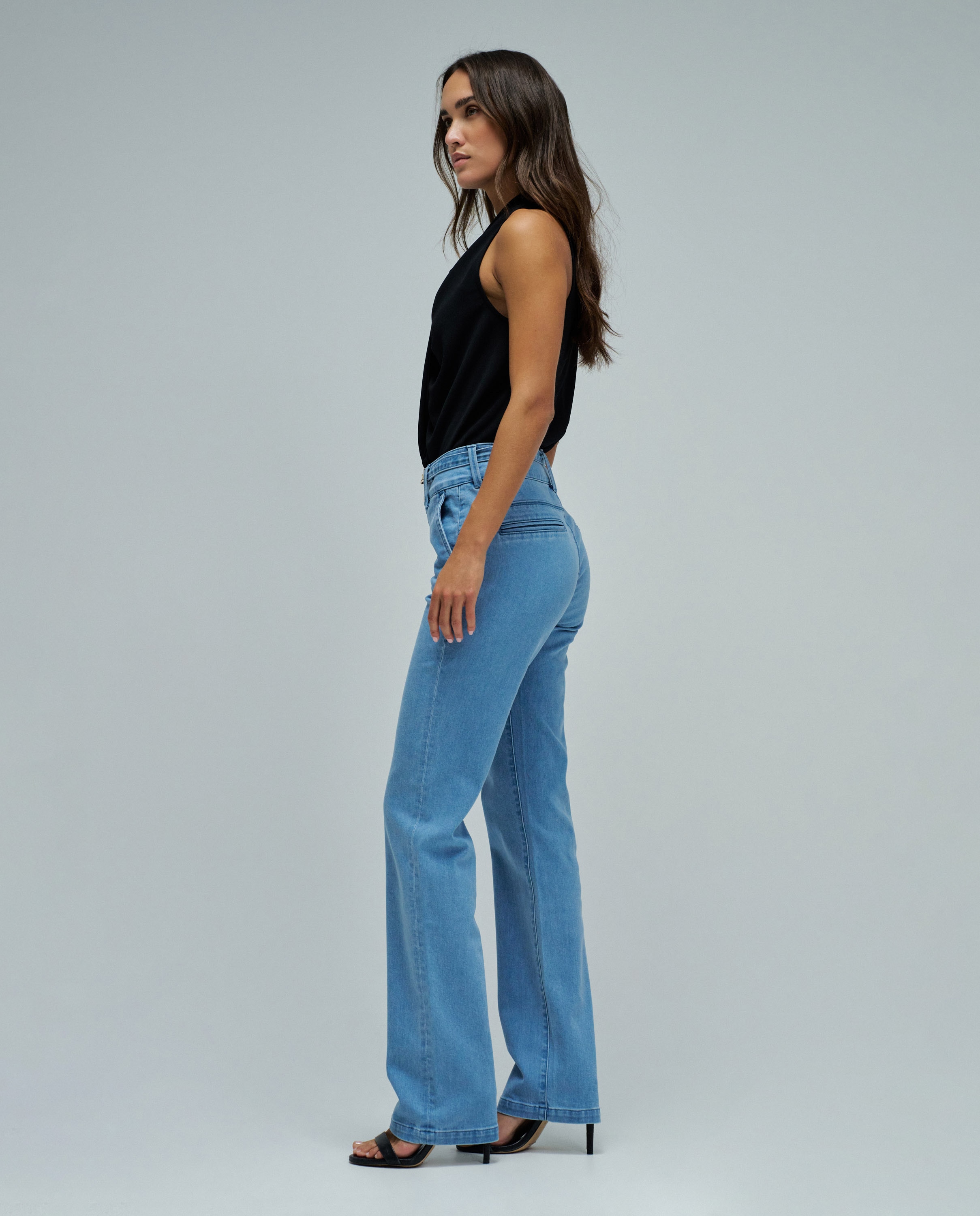 Jeans Secret Calças Chino Push In Retos Azul-2