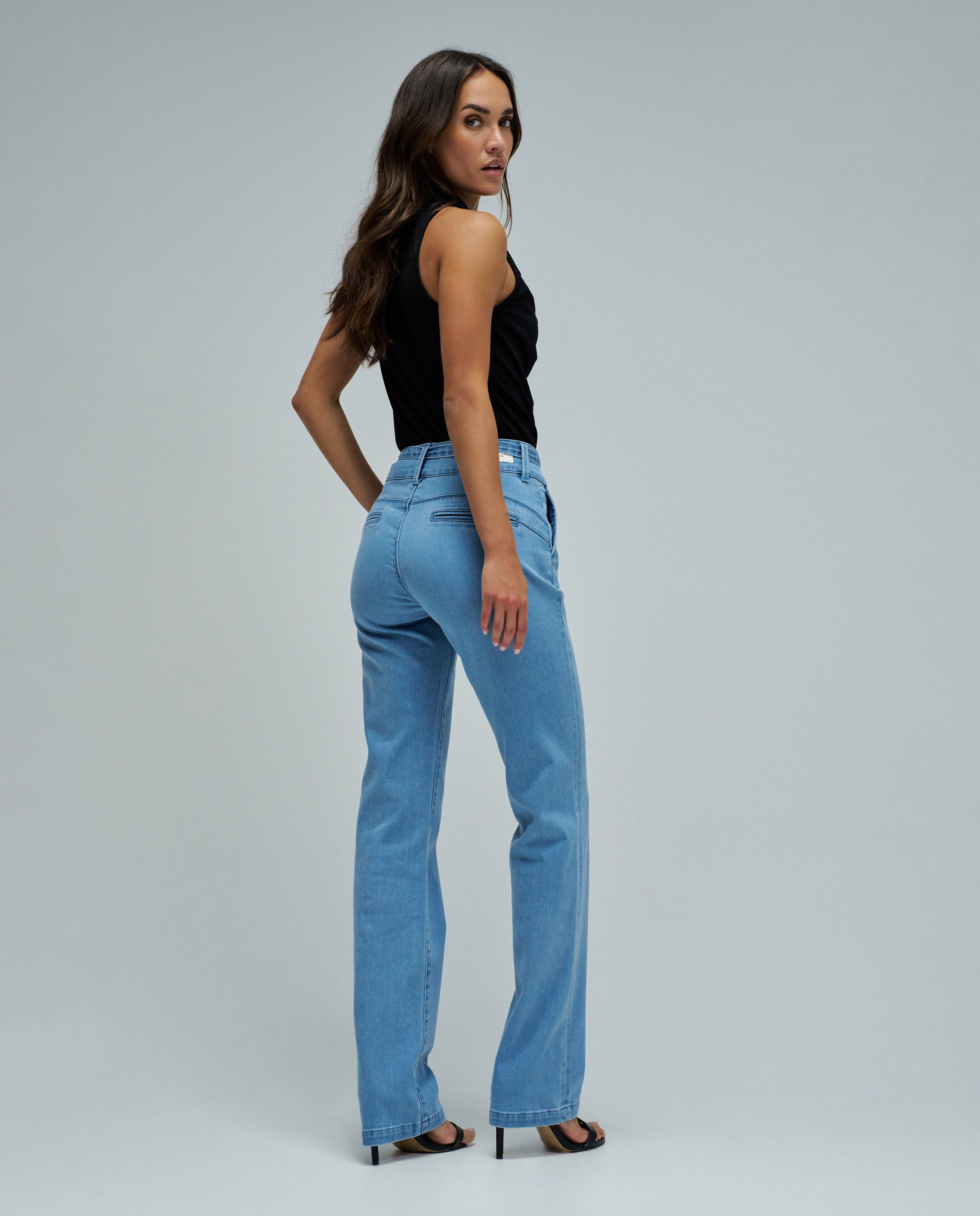 Jeans Secret Calças Chino Push In Retos Azul-3