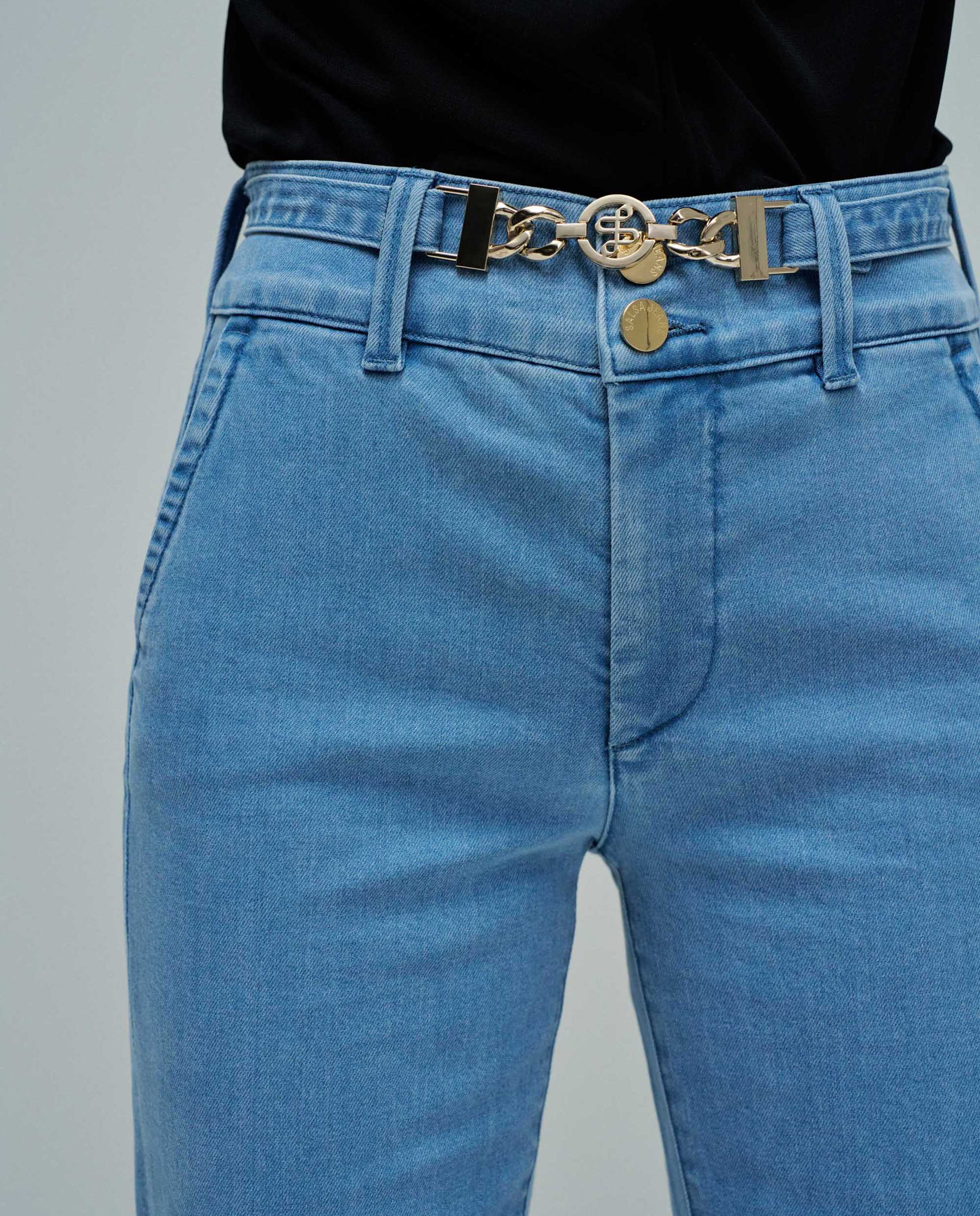 Jeans Secret Calças Chino Push In Retos Azul-4