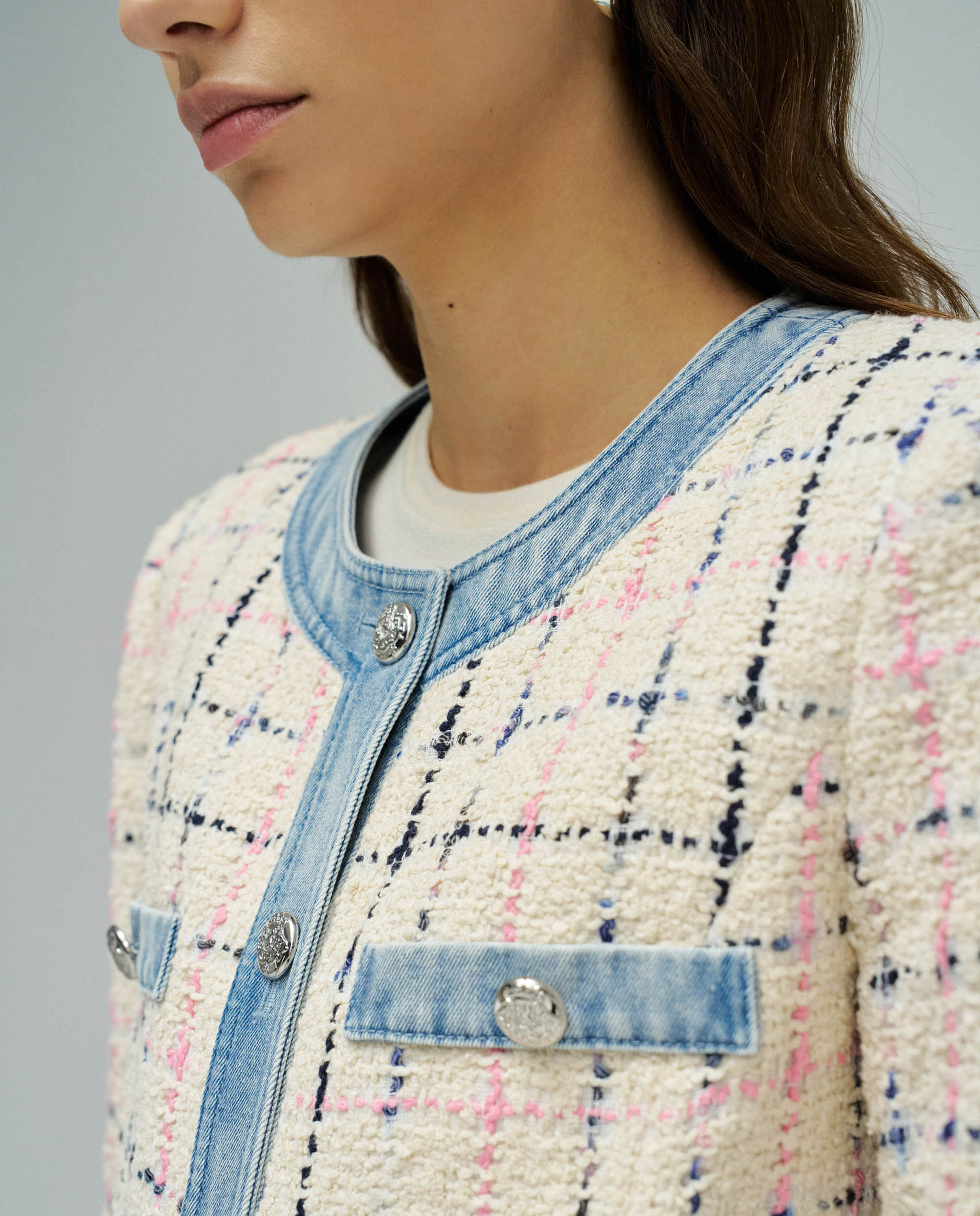 Casaco em Tweed Cru-4