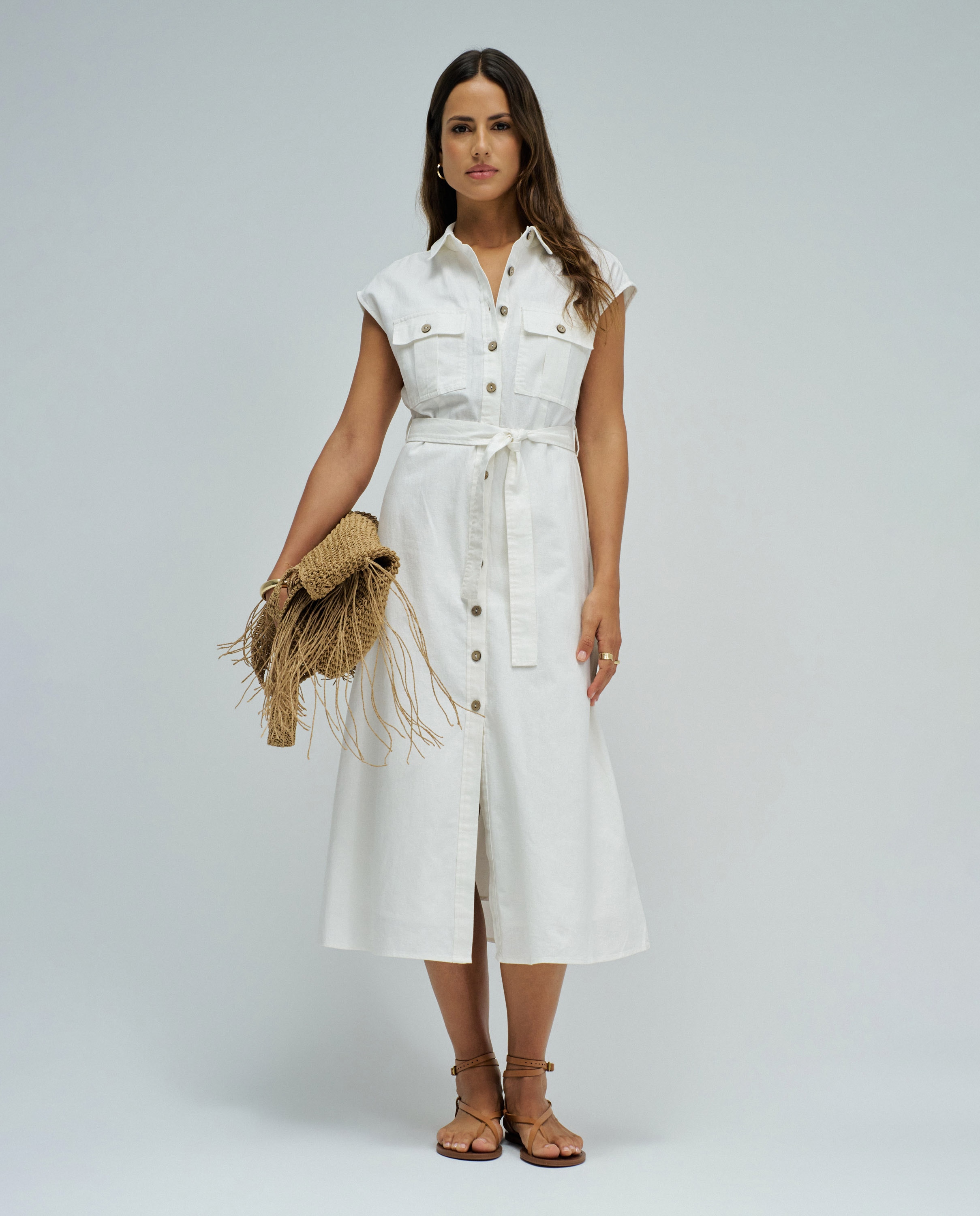 Imagem 0 de Vestido Midi com Linho