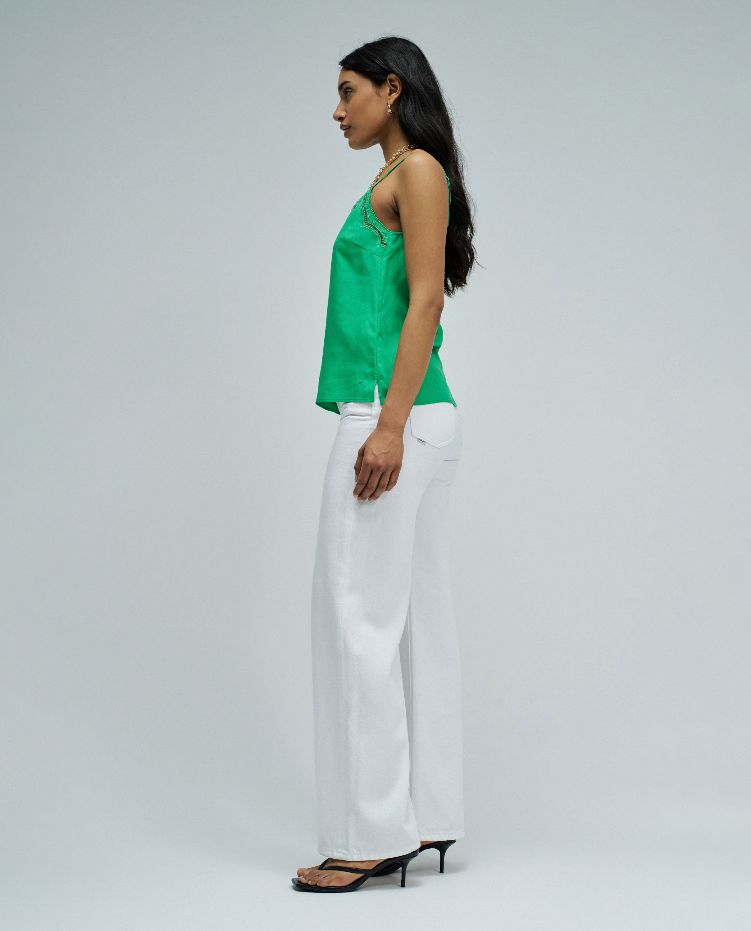 Top Lightdenim com Renda Verde-2