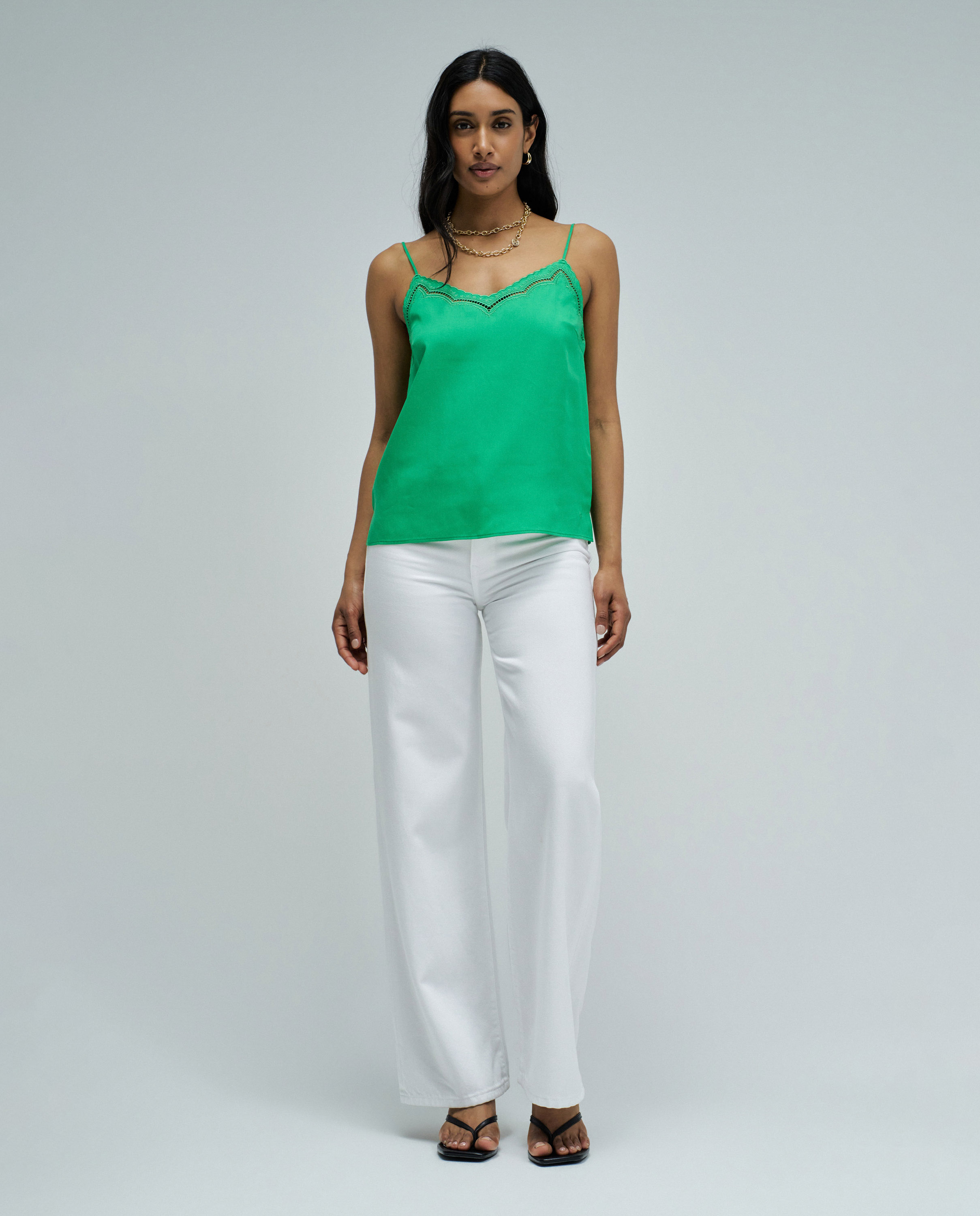 Top Lightdenim com Renda Verde-5