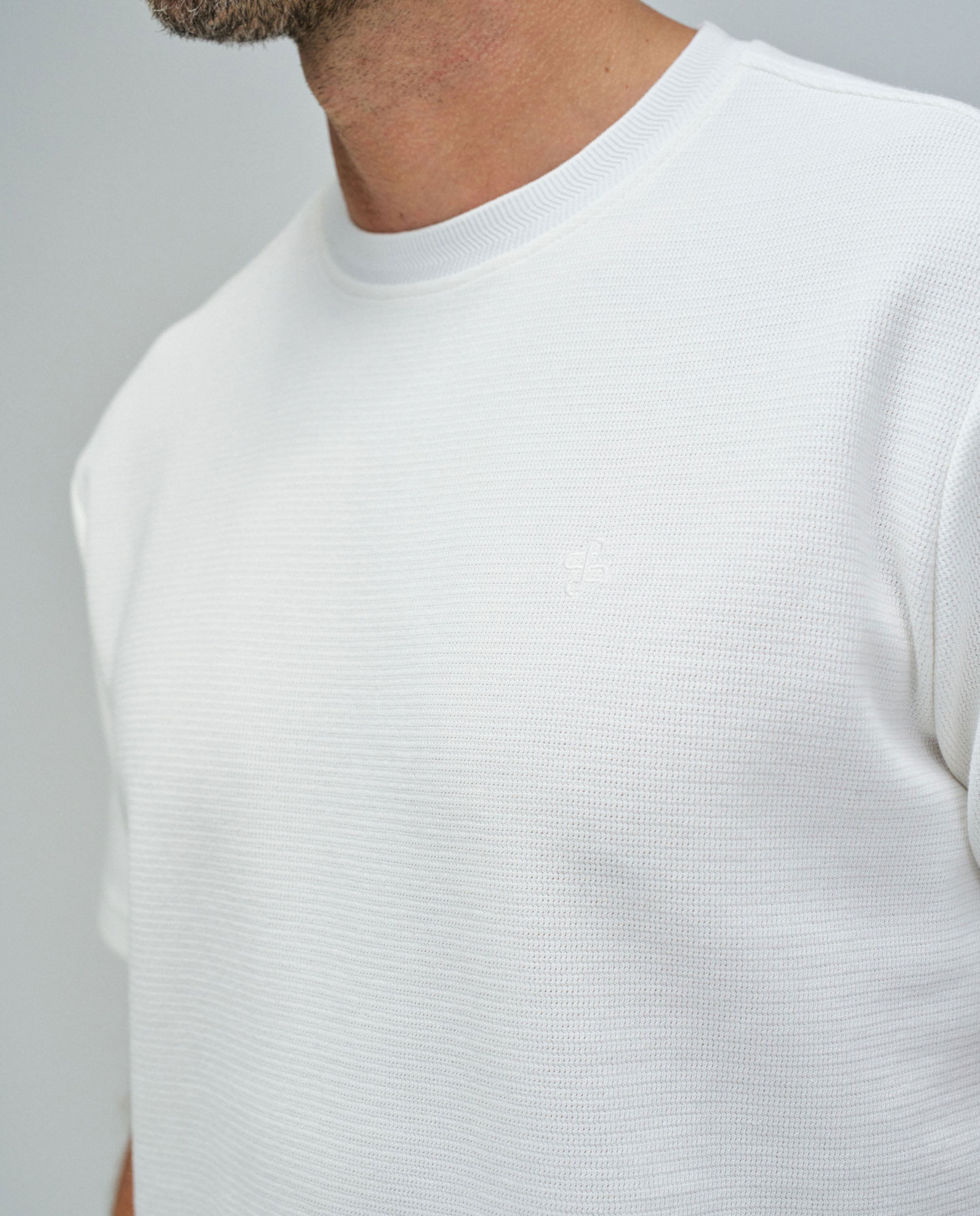 T-shirt com Textura Natural-4