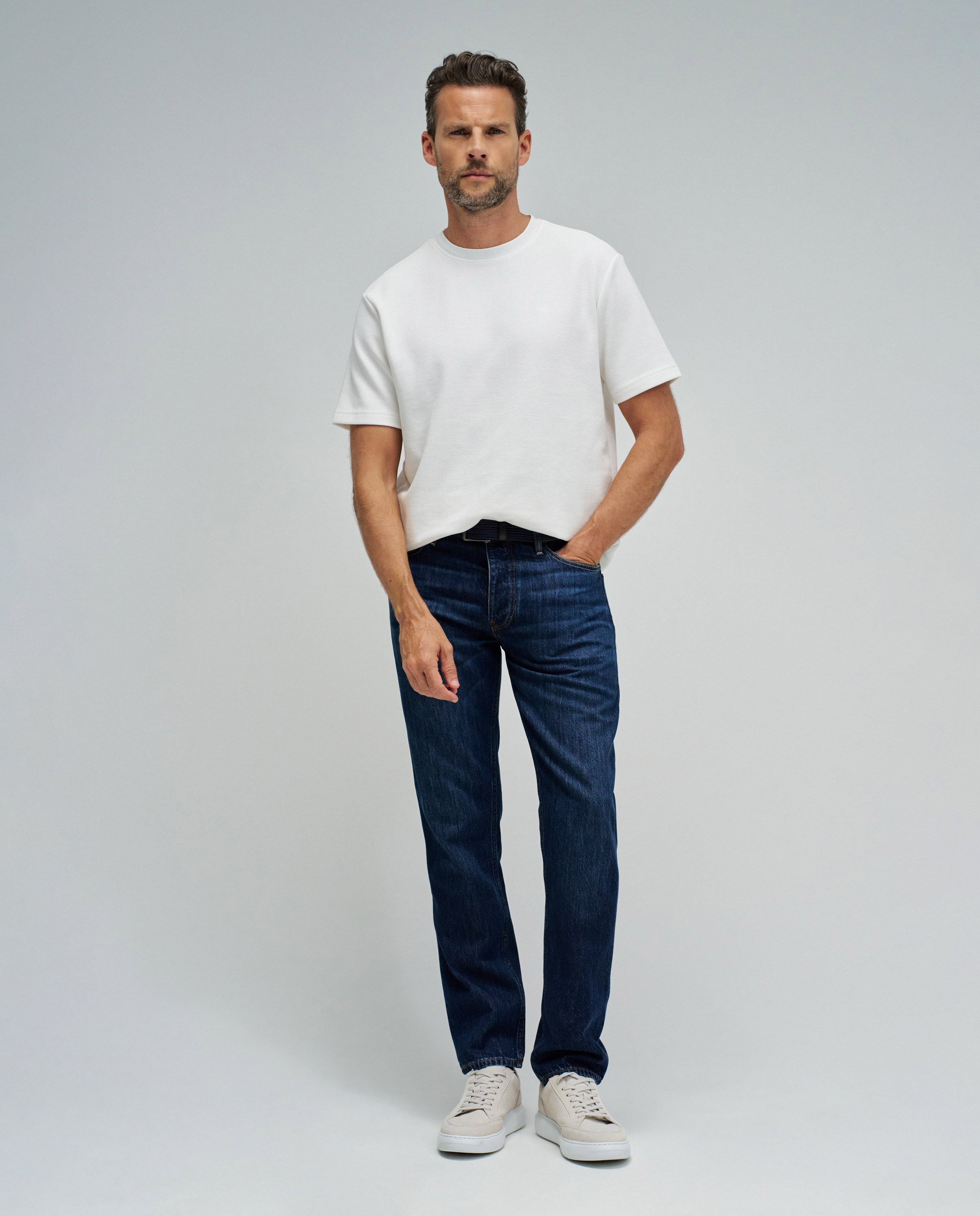 T-shirt com Textura Natural-5