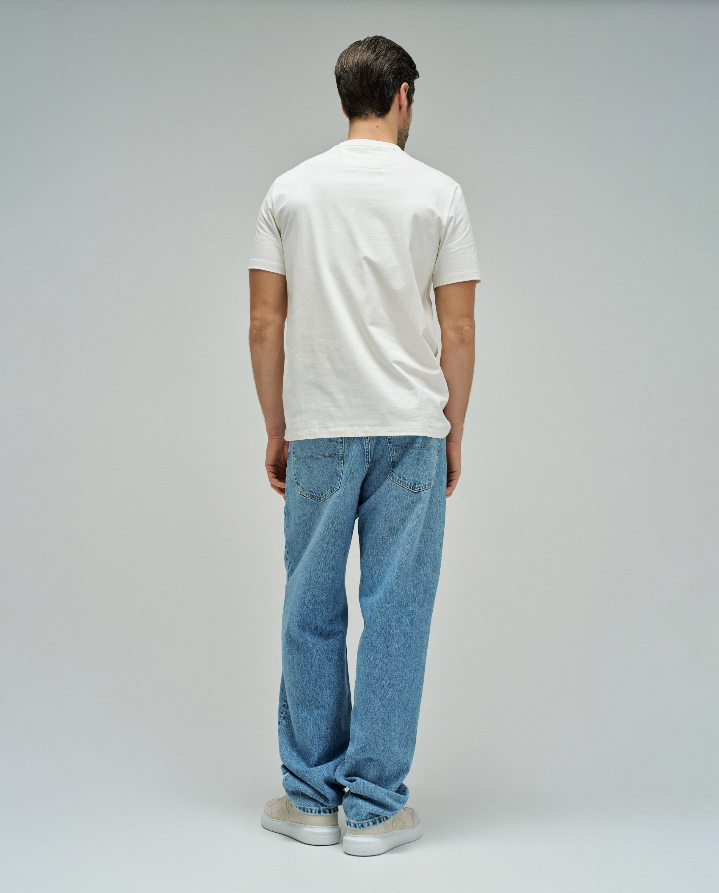 T-shirt com Branding de Ajuste Regular Branco-3