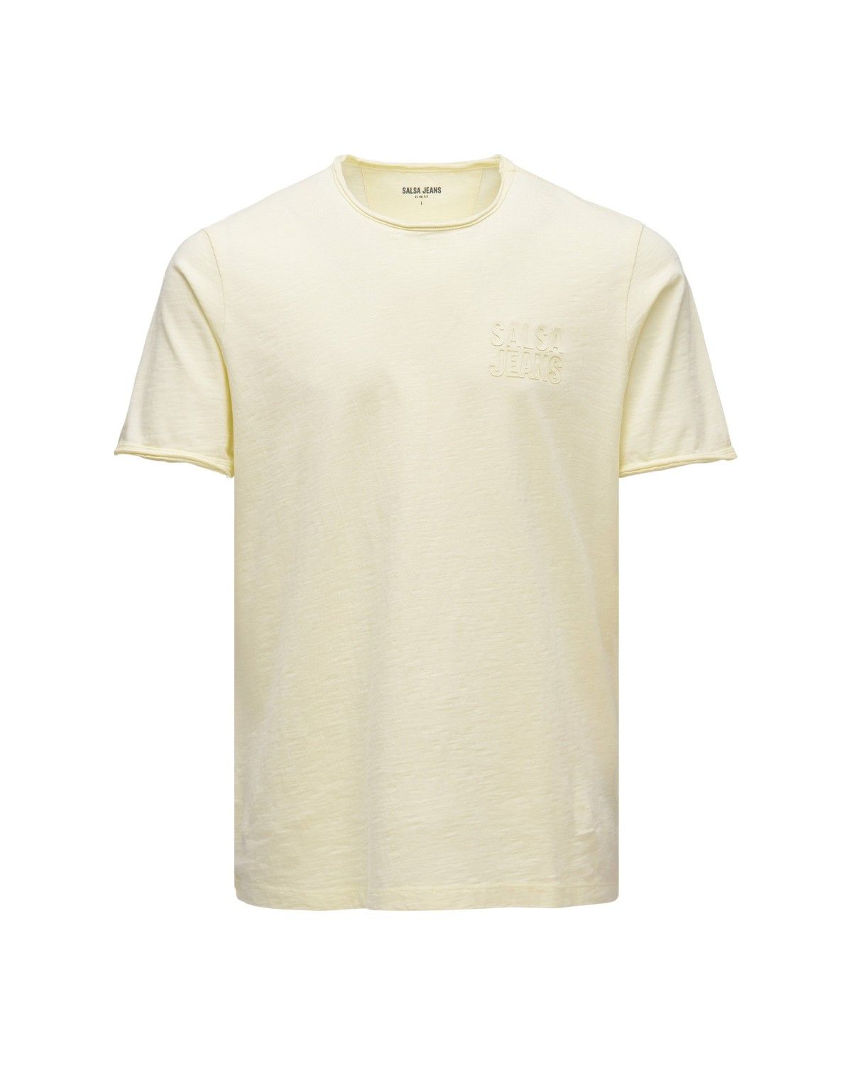 T-shirt com Branding Estilo Relaxado Amarelo-6