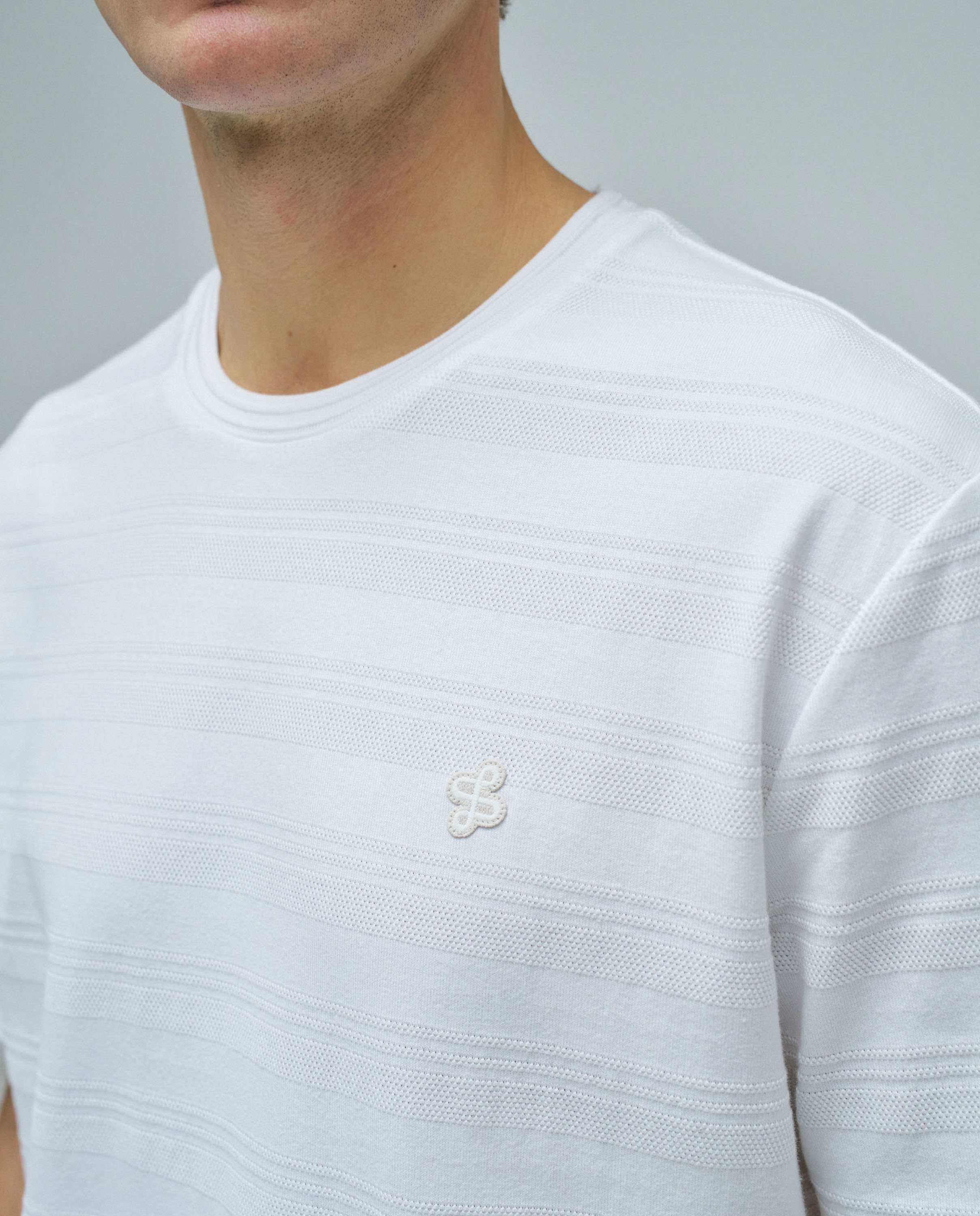 T-shirt Texturada Branco-4