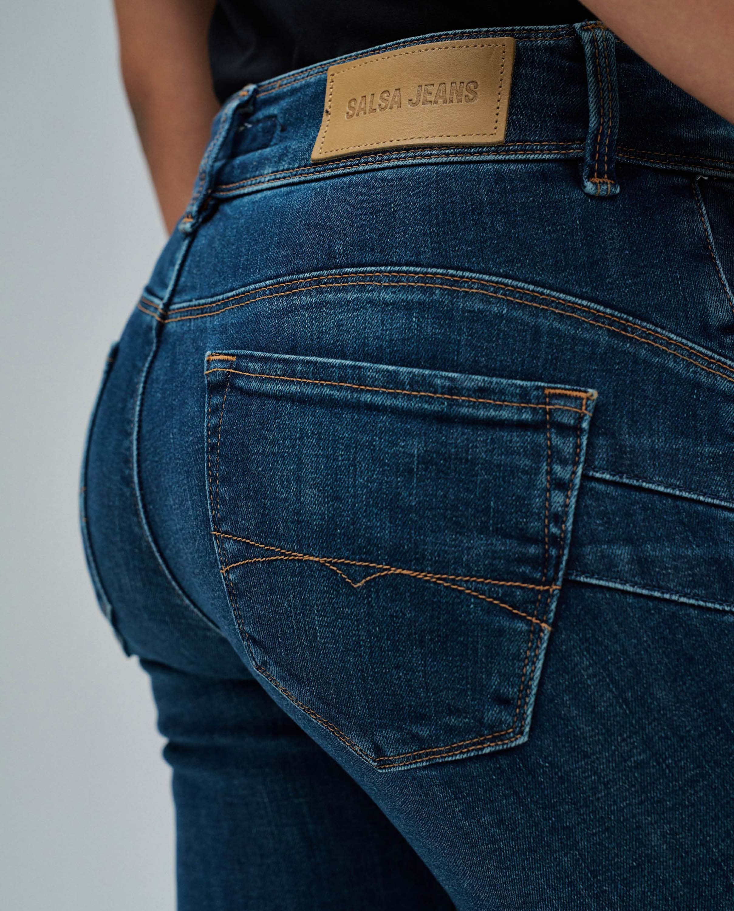 Jeans À Boca de Sino Secret Push In Azul / Verde-4