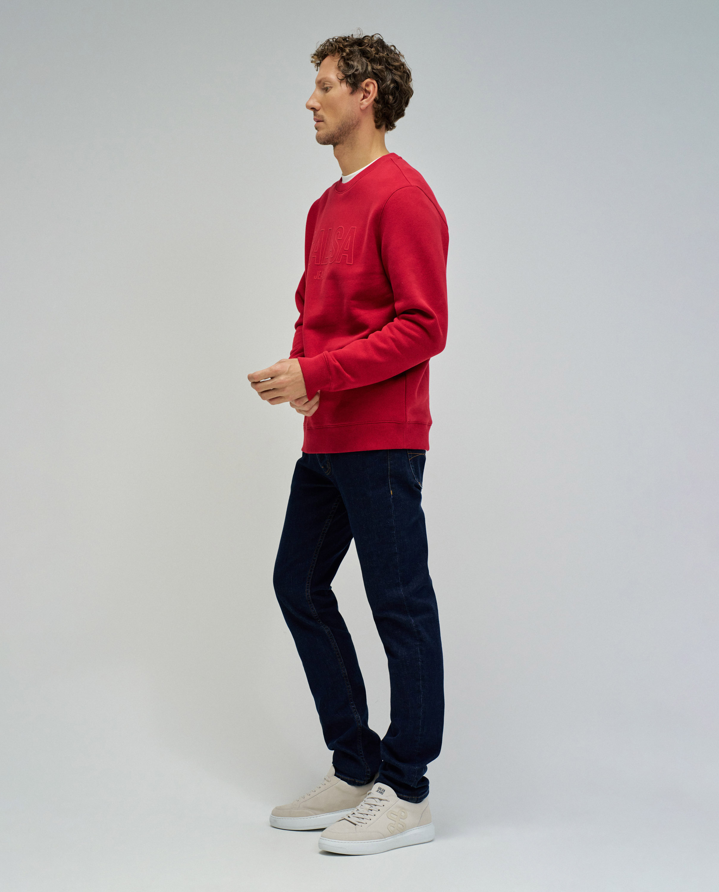 Sweatshirt com Branding Vermelho-2