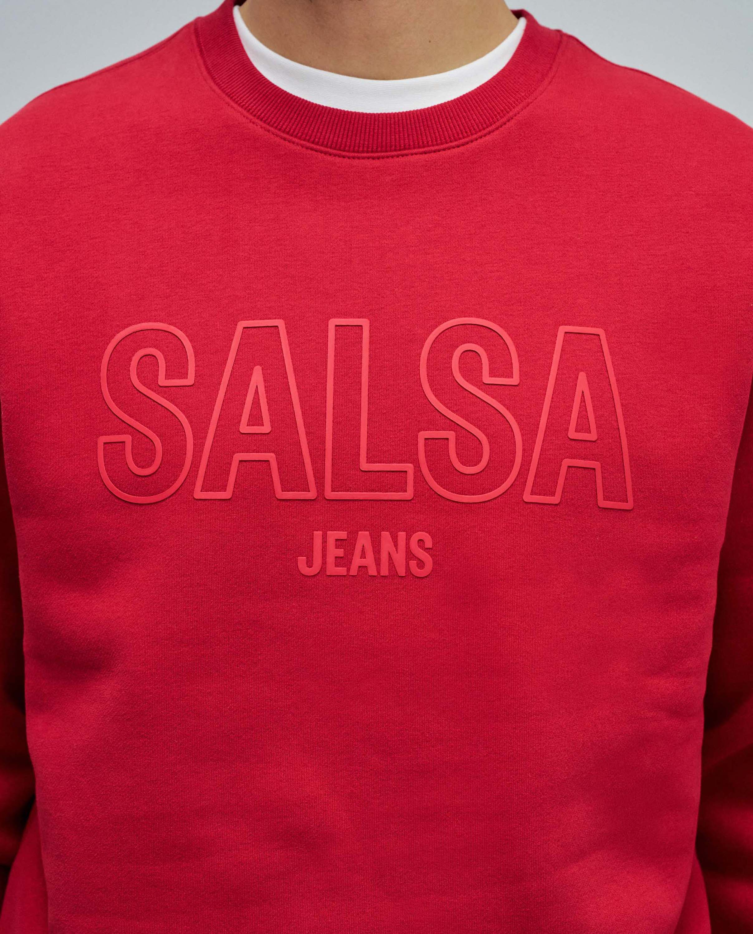 Sweatshirt com Branding Vermelho-4