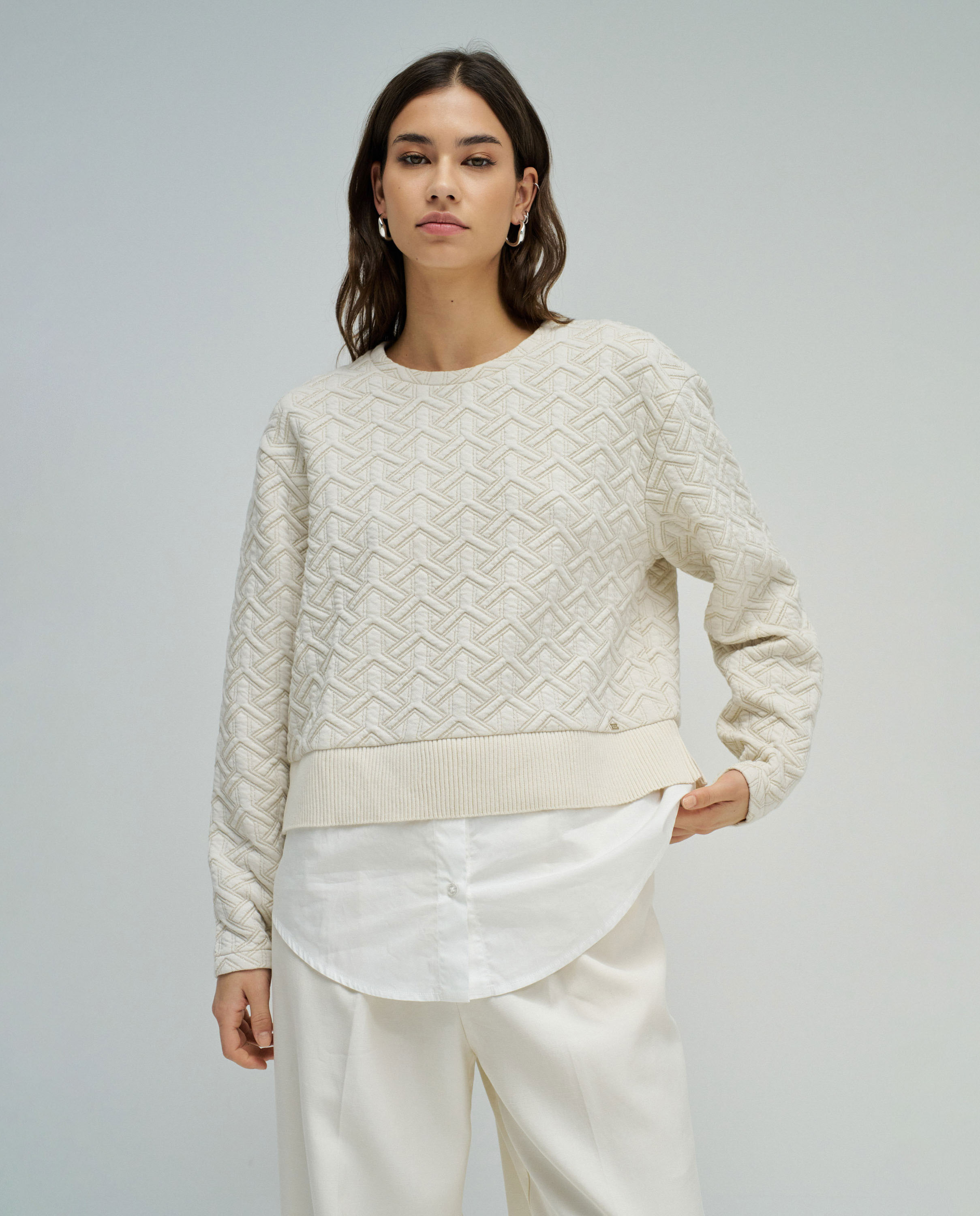 Imagem 0 de Sweatshirt com Jacquard e Lurex