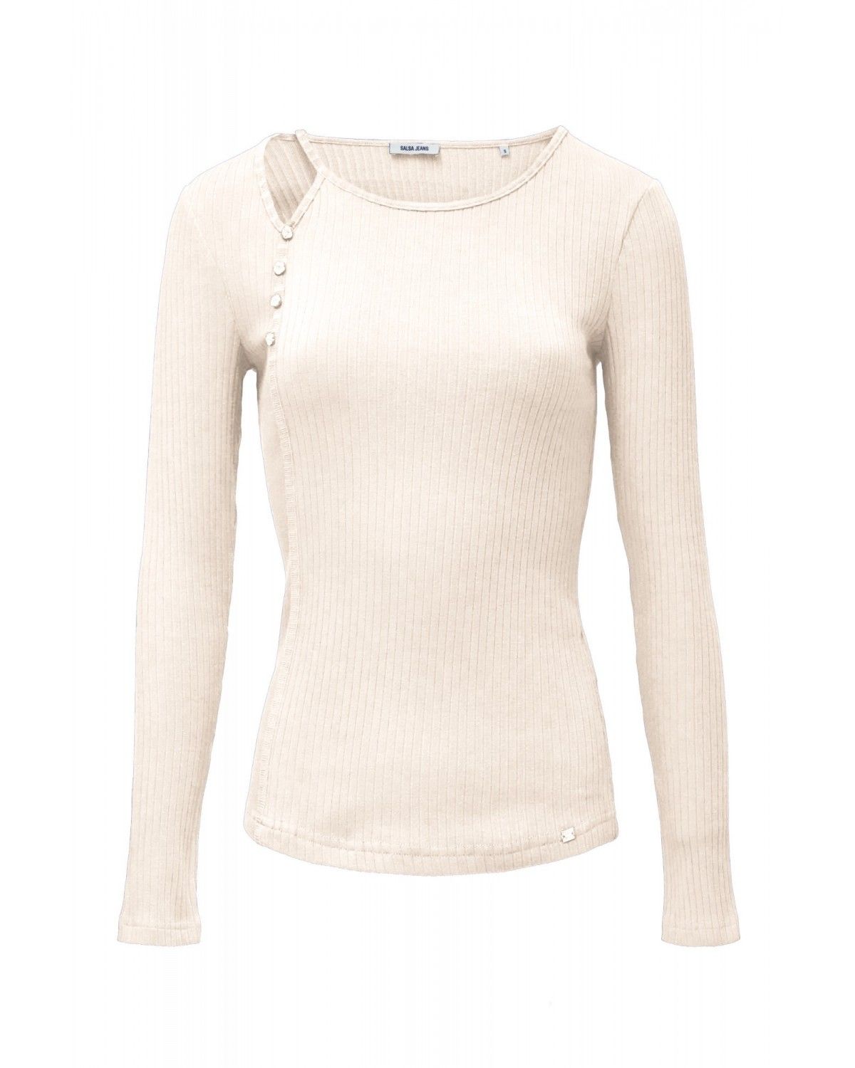 T-shirt de Malha Canelada Natural-6