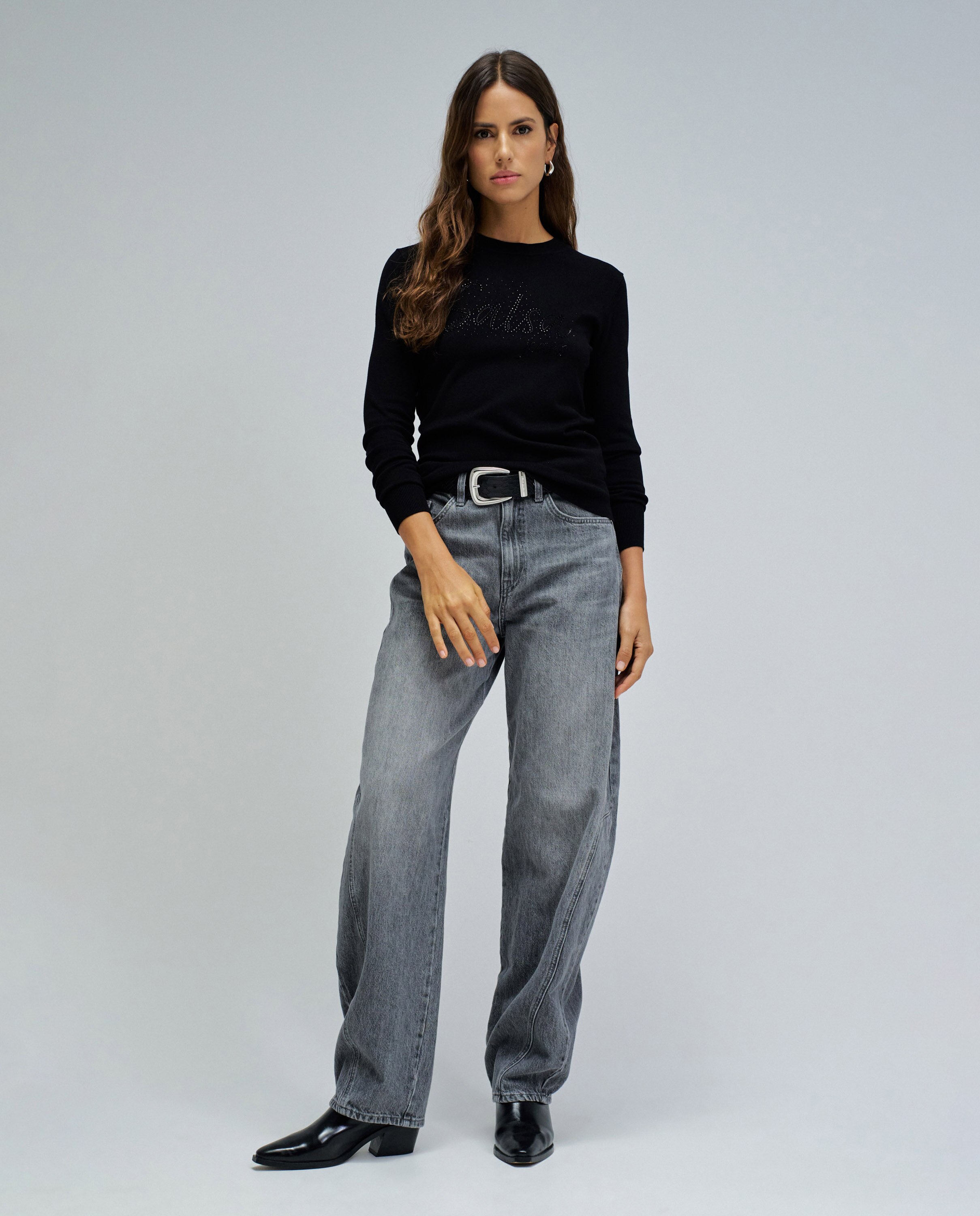 Camisola com Branding Preto-5