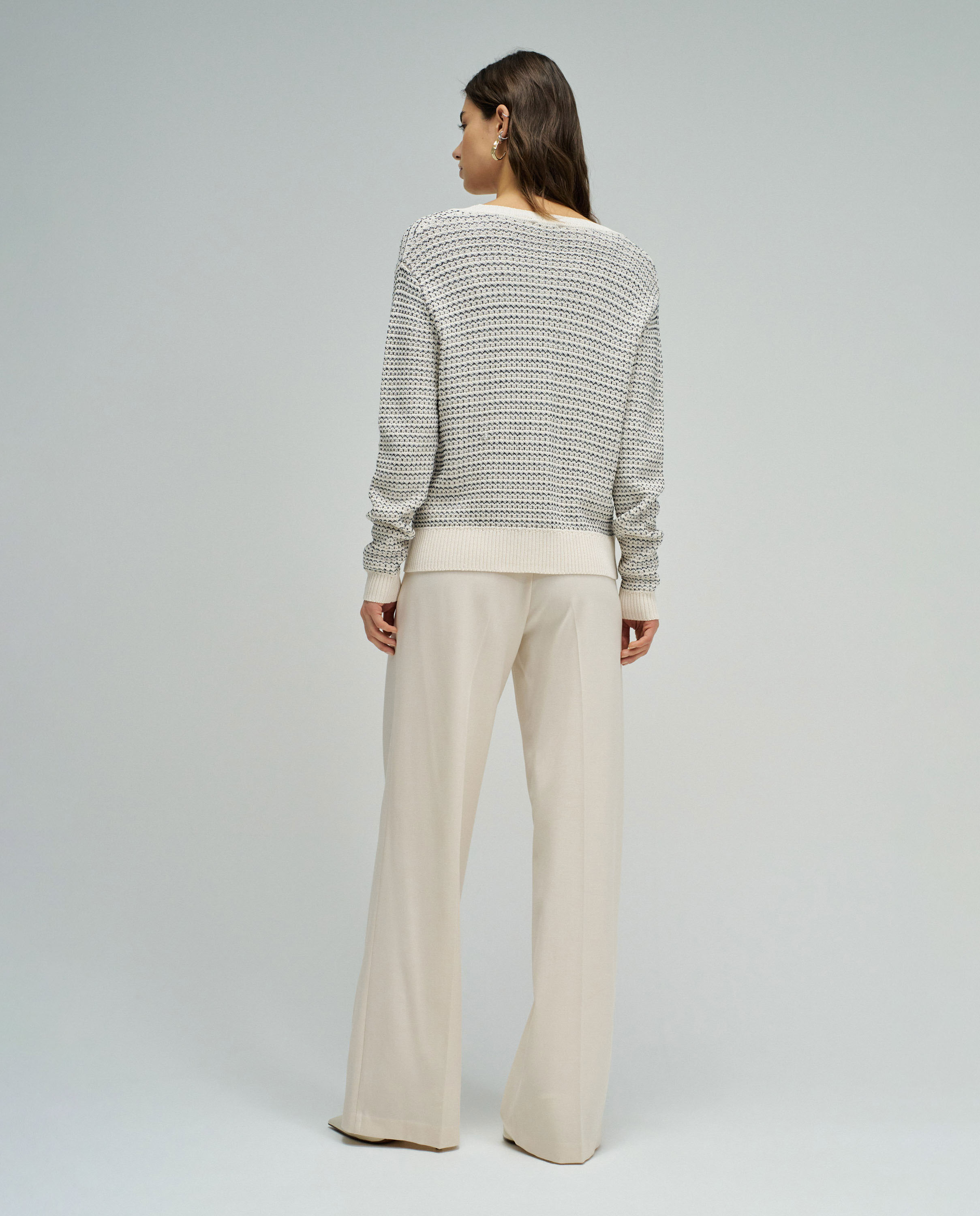 Cardigan com Lurex Natural-3