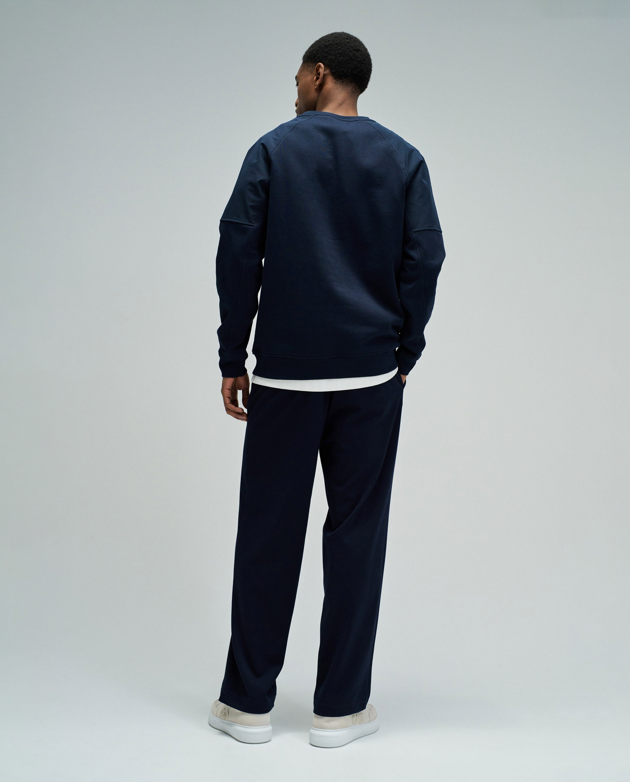 Sweatshirt com Branding sem Capuz Azul-marinho-3
