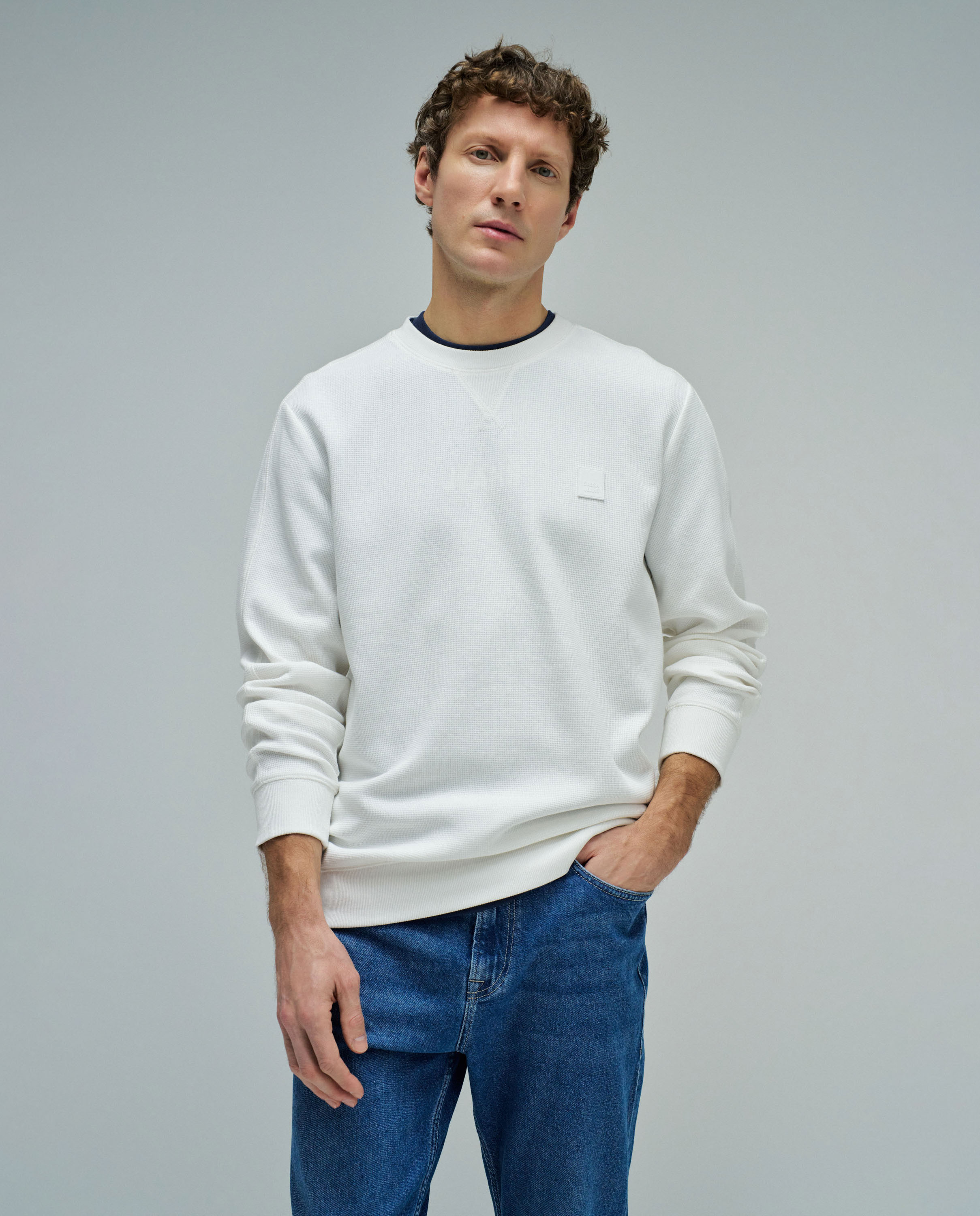 Sweatshirt Texturizada Branco-1