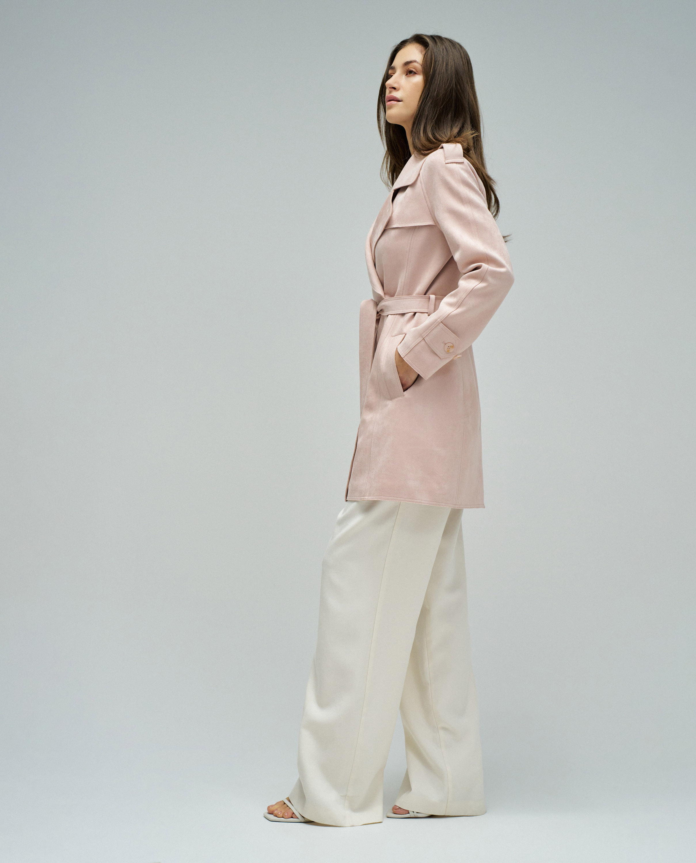 Gabardina de Camurça Rosa-claro-2