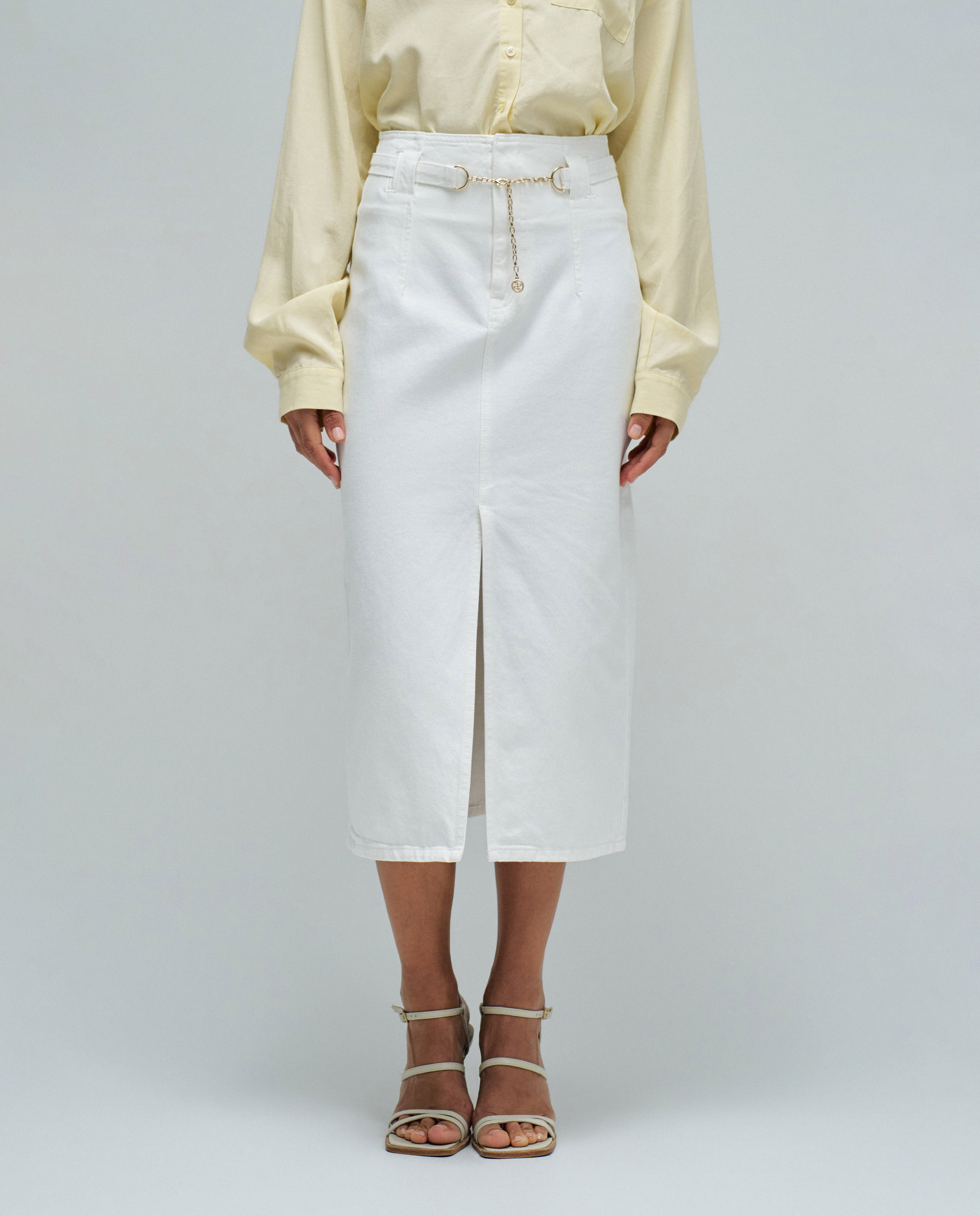 Imagem 0 de Saia Midi em Denim