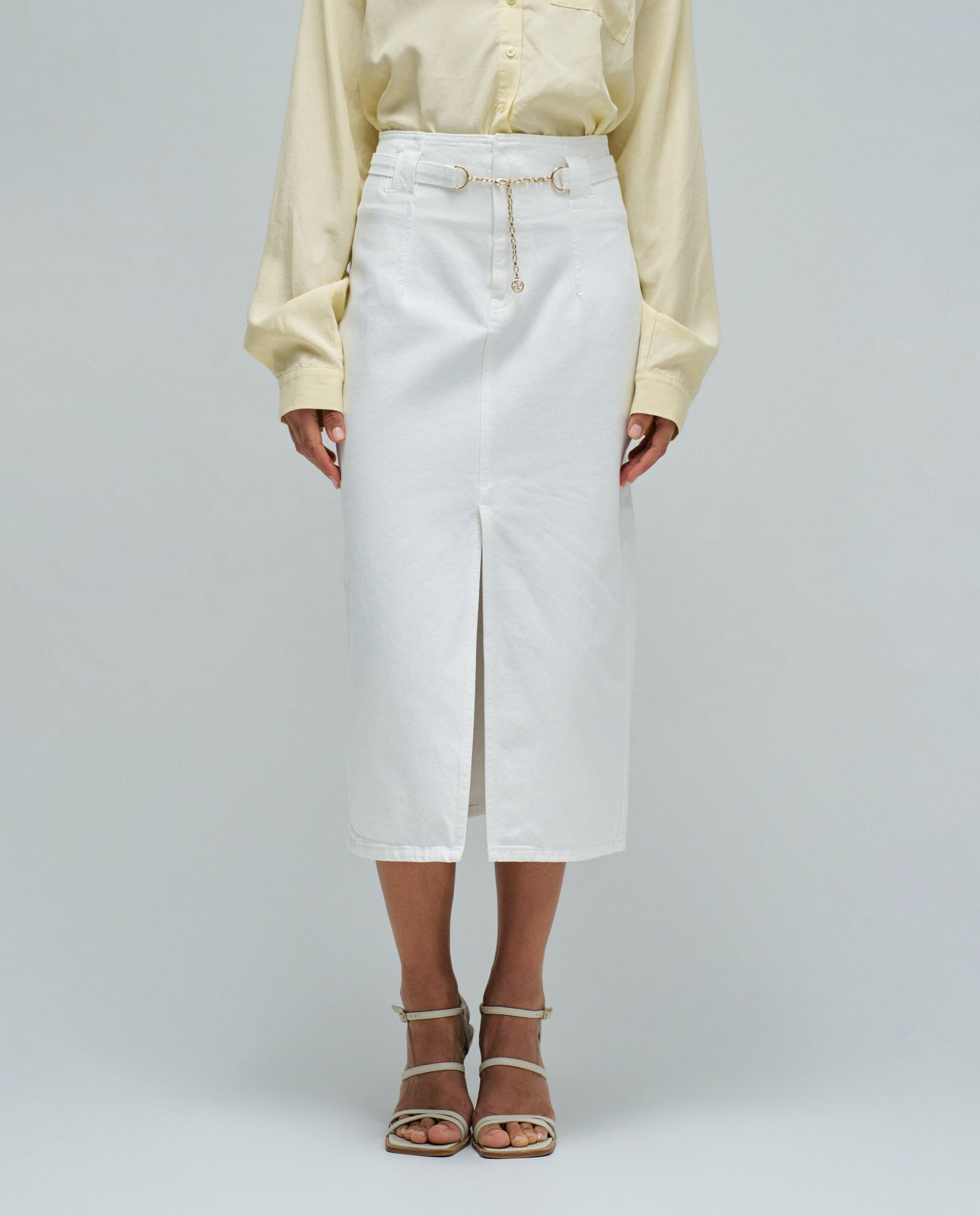 Imagem 0 de Saia Midi em Denim