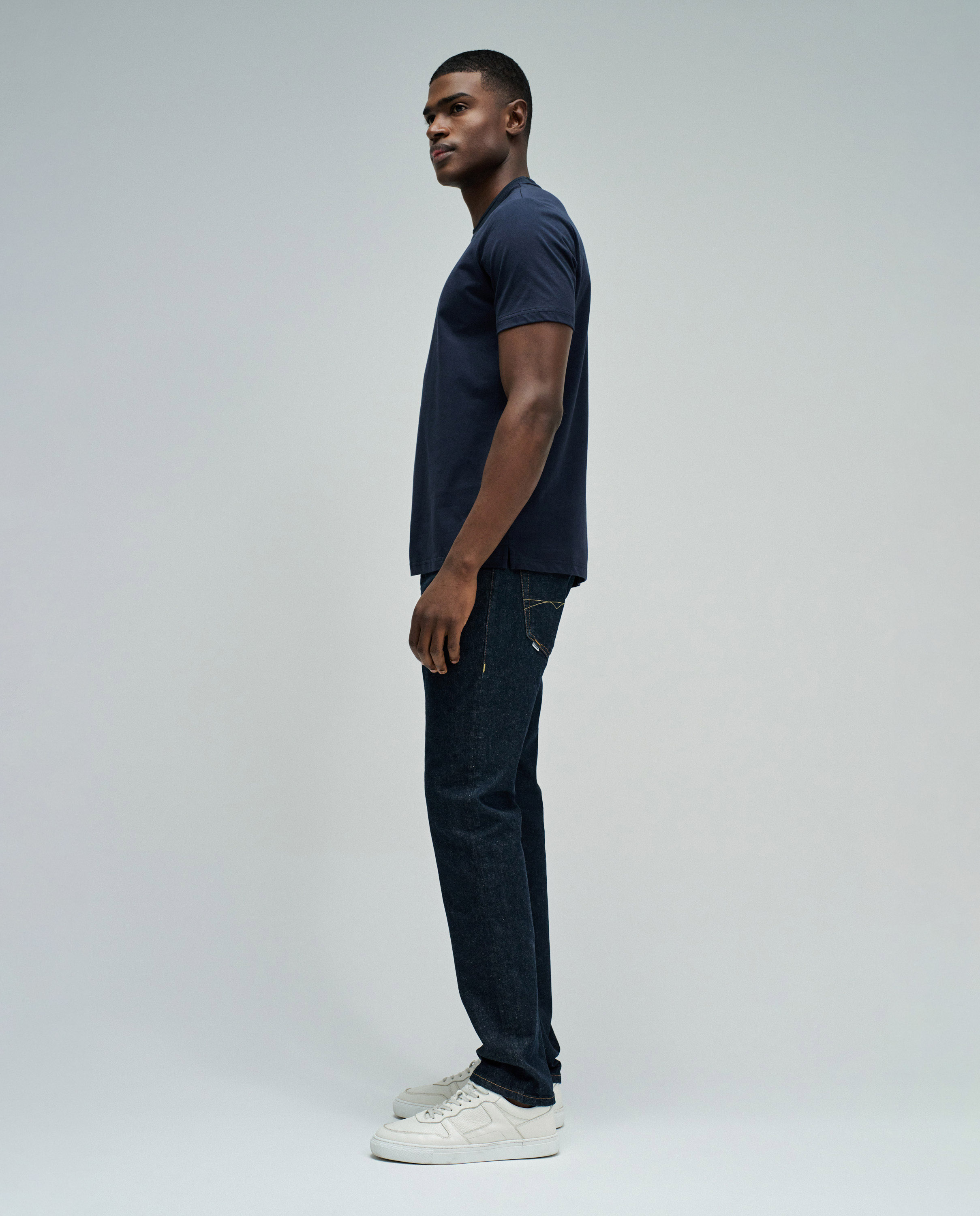 T-shirt com Branding Slim Fit Azul-2