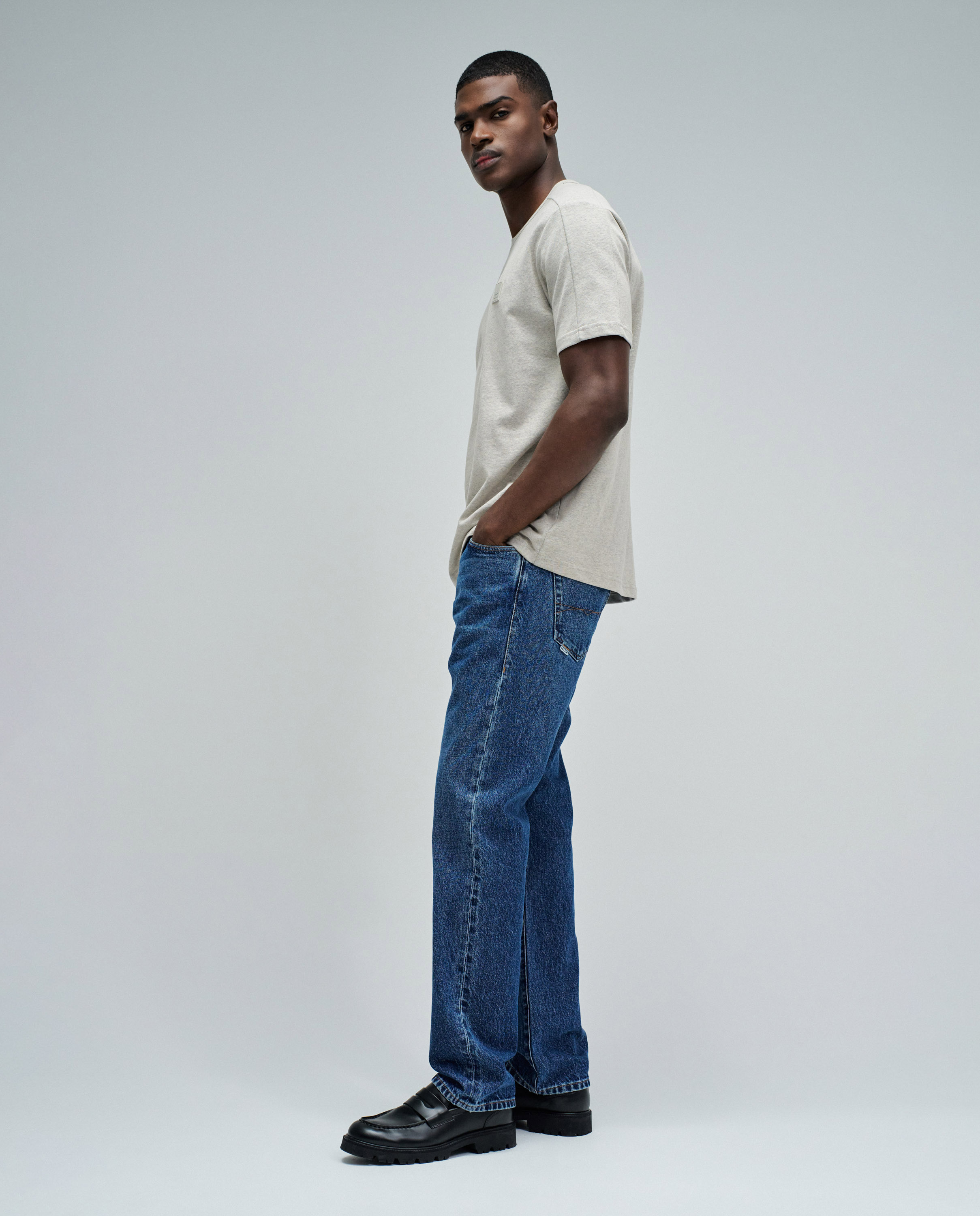T-shirt com Branding Slim Fit Natural-2