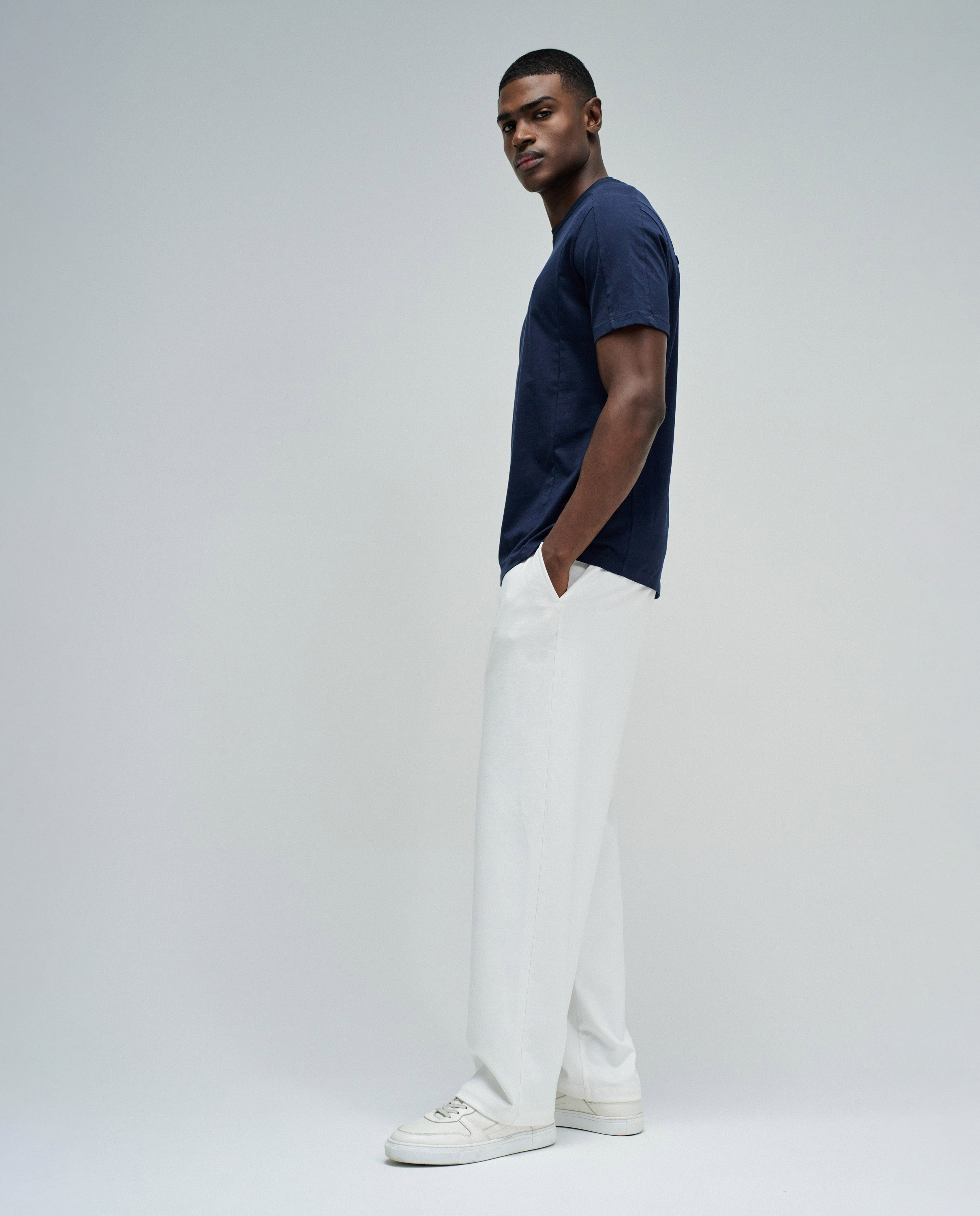 T-shirt com Branding Regular Fit Azul-2