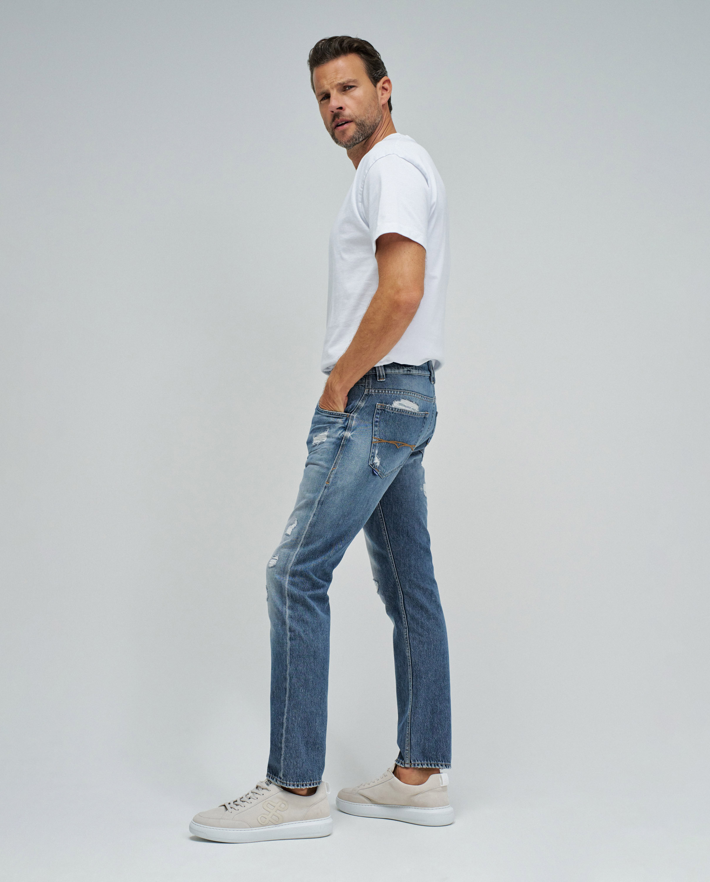 Jeans Regular Fit Craft Series Azul-acinzentado-2