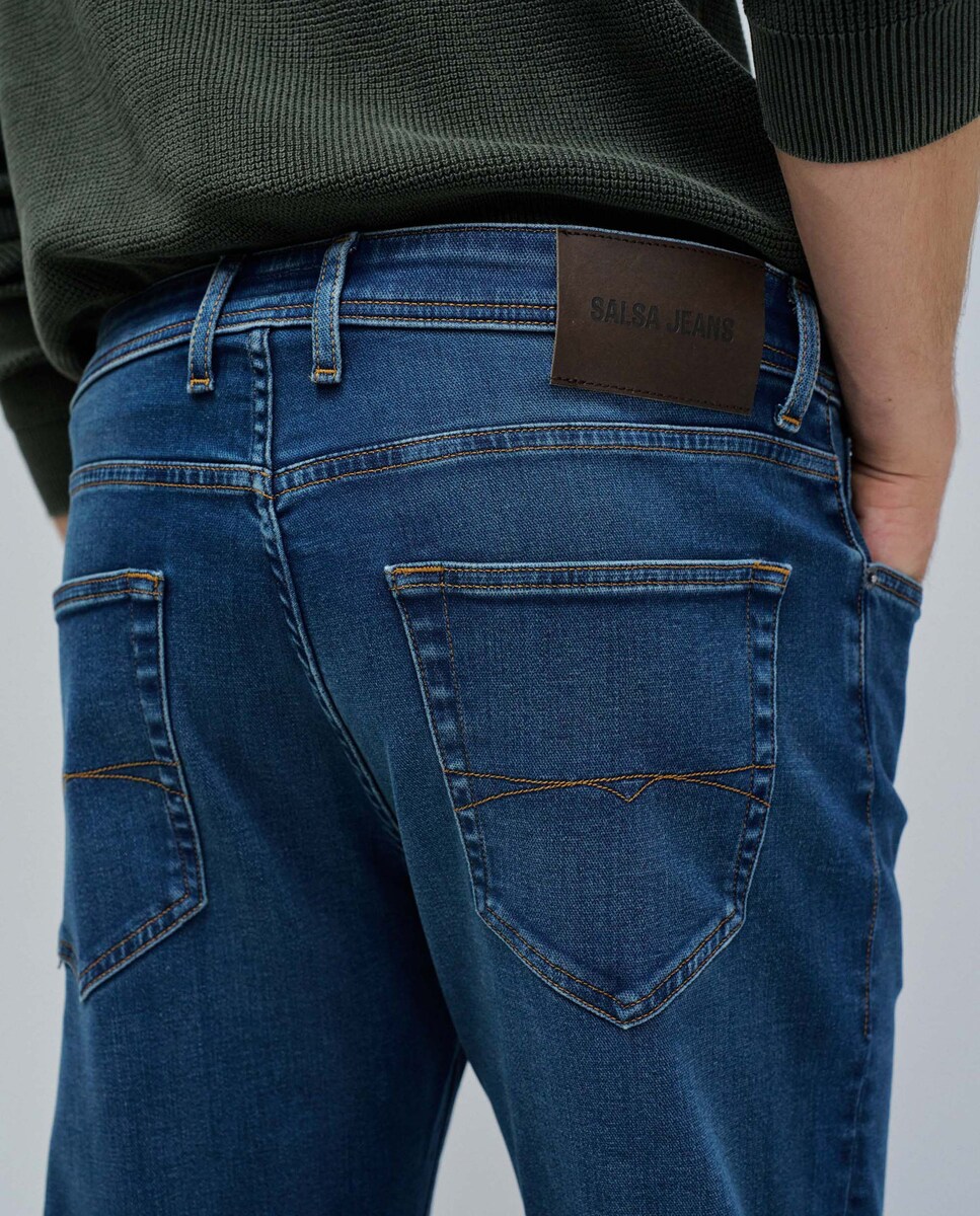 Jeans Straight Fit S-activ Azul-4