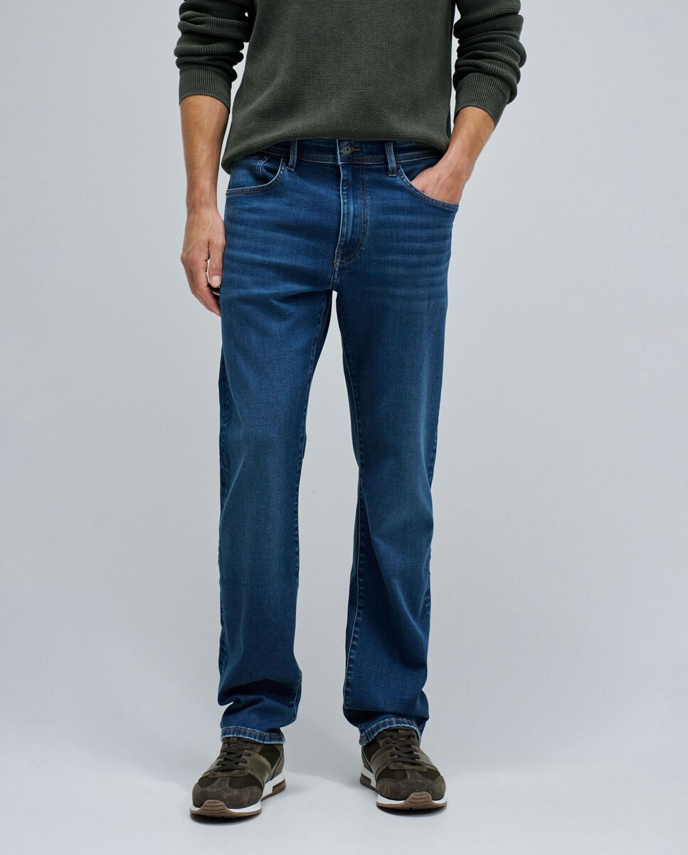 Jeans Straight Fit S-activ Azul-5