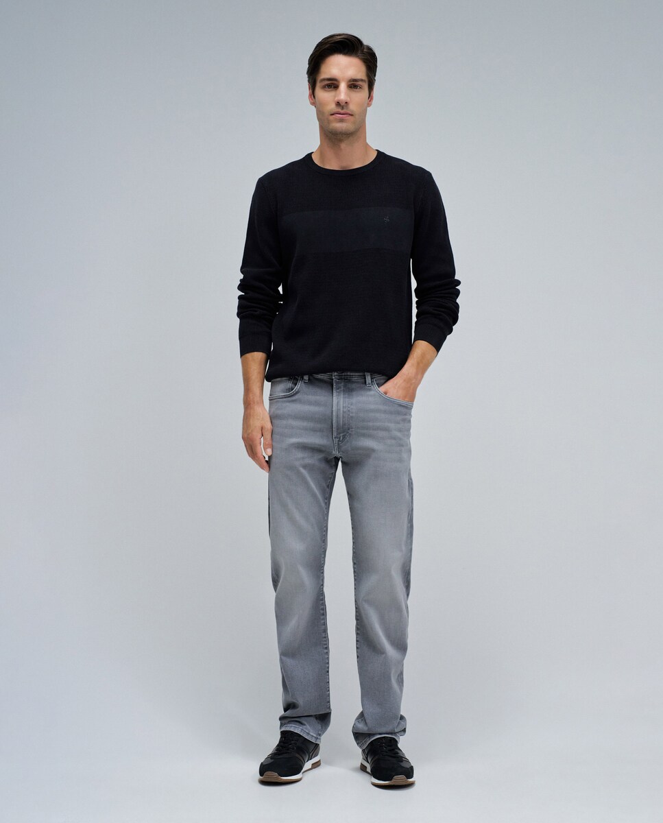 Jeans Straight Fit S-activ Cinzento-1