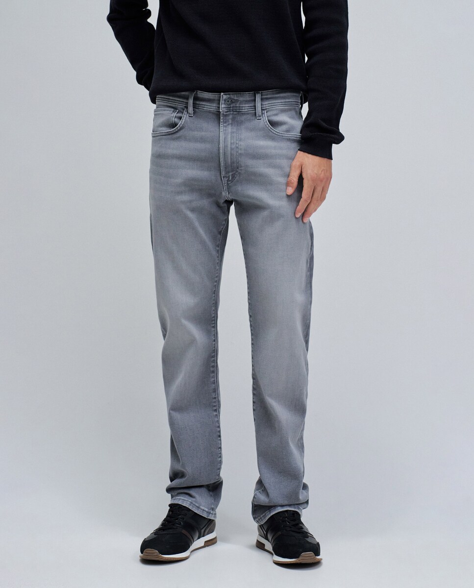 Jeans Straight Fit S-activ Cinzento-5