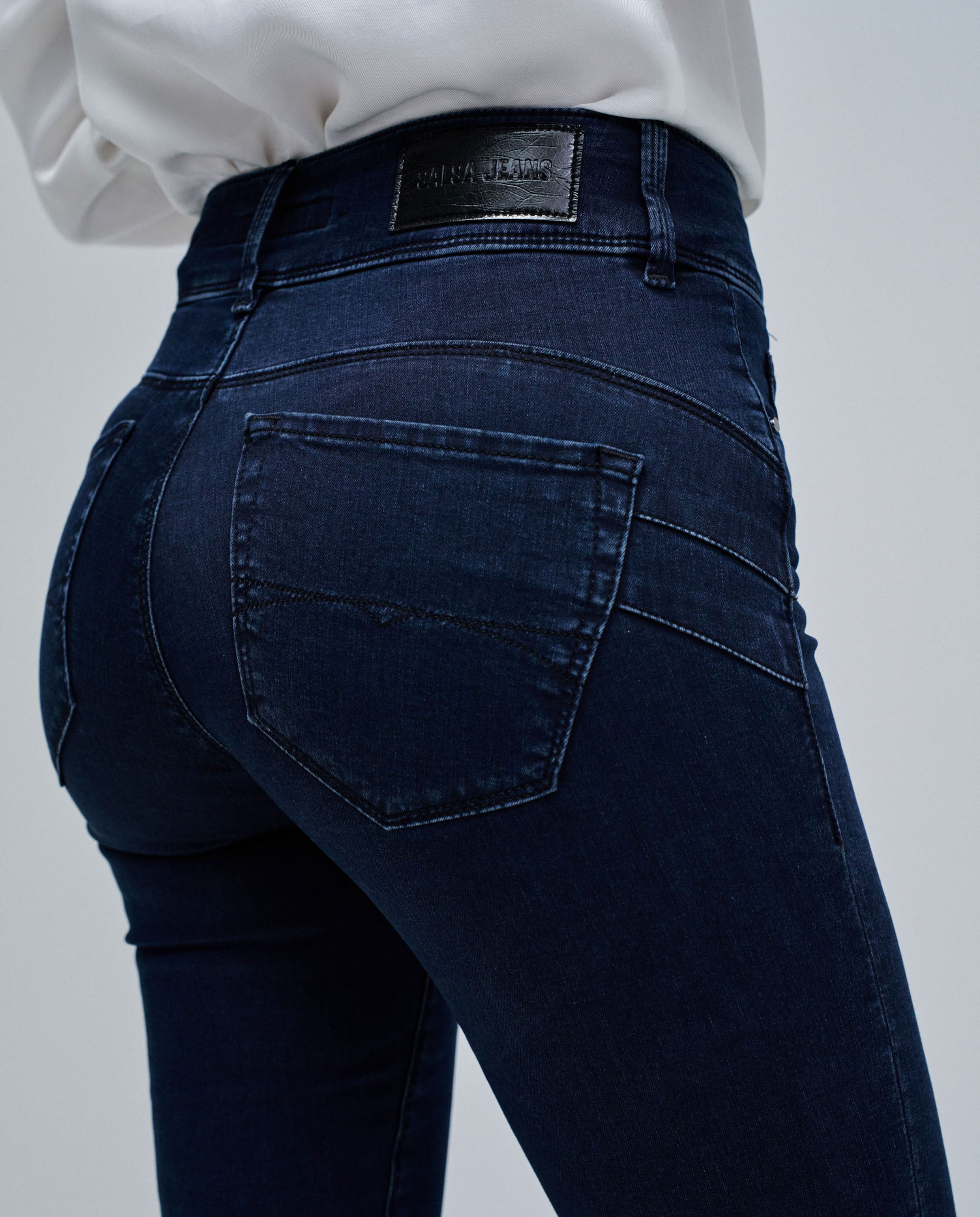 Jeans Secret Calças Chino Push In Skinny Azul-4