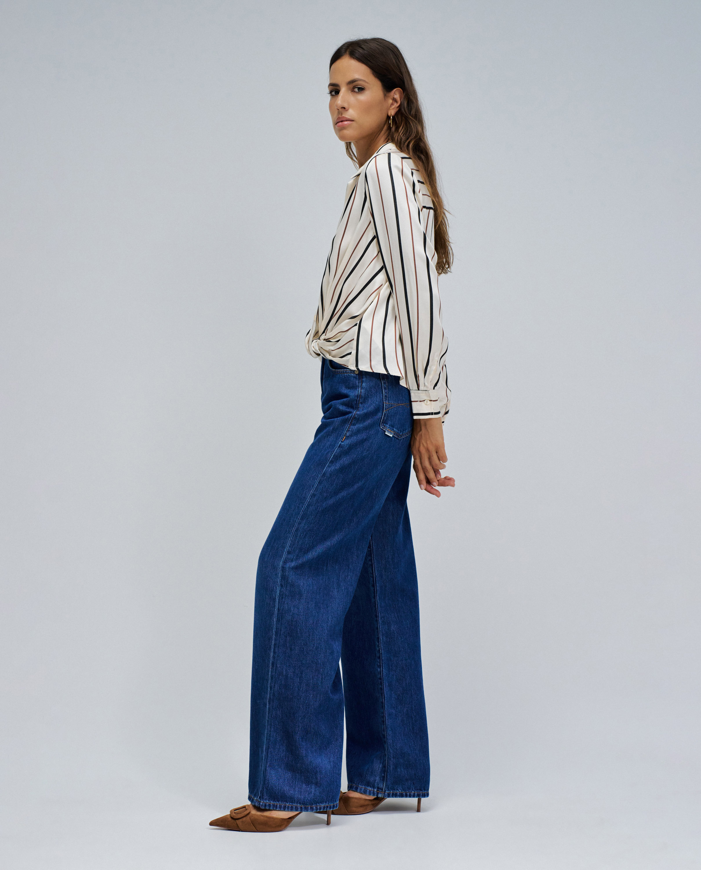 Blusa Às Riscas Natural-2