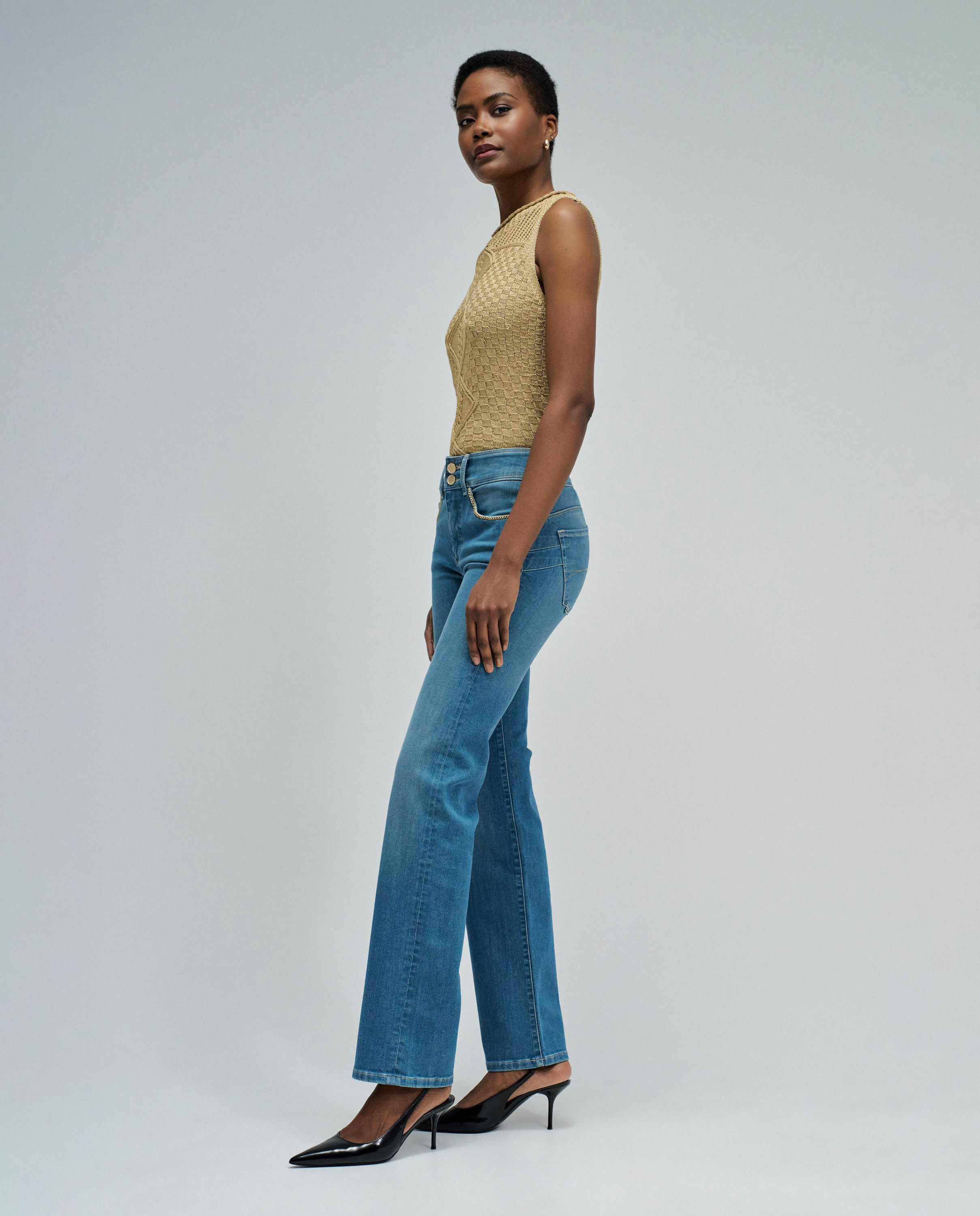 Jeans Straight Secret Push In Azul-2