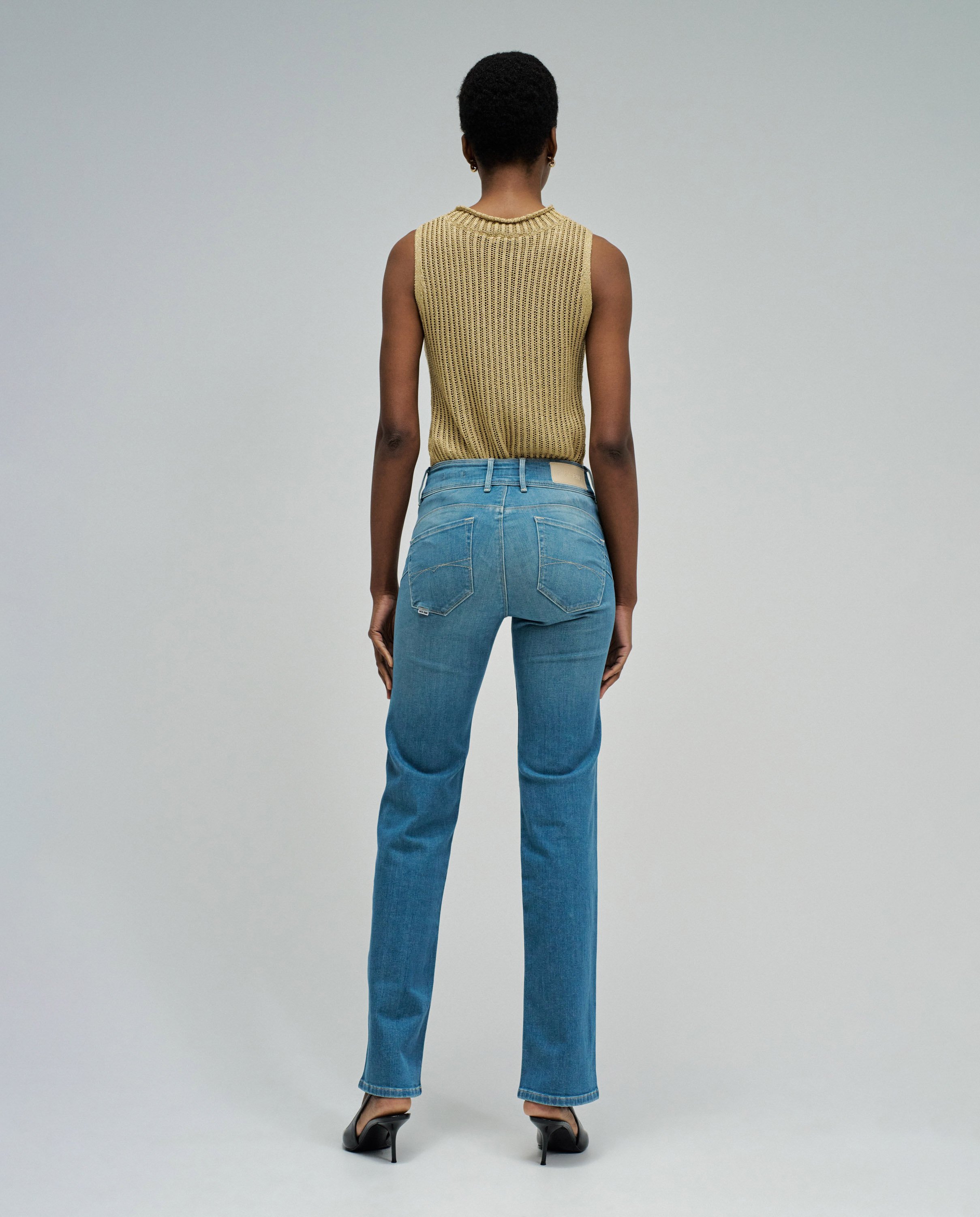 Jeans Straight Secret Push In Azul-3