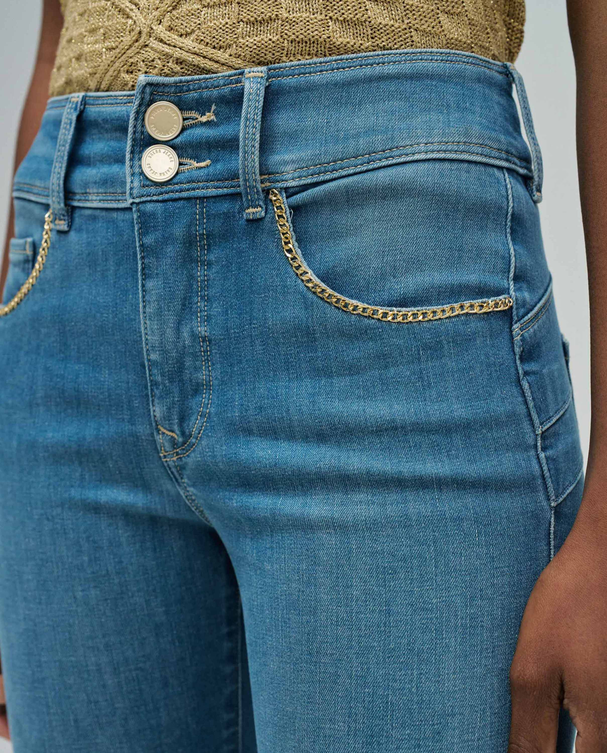 Jeans Straight Secret Push In Azul-4