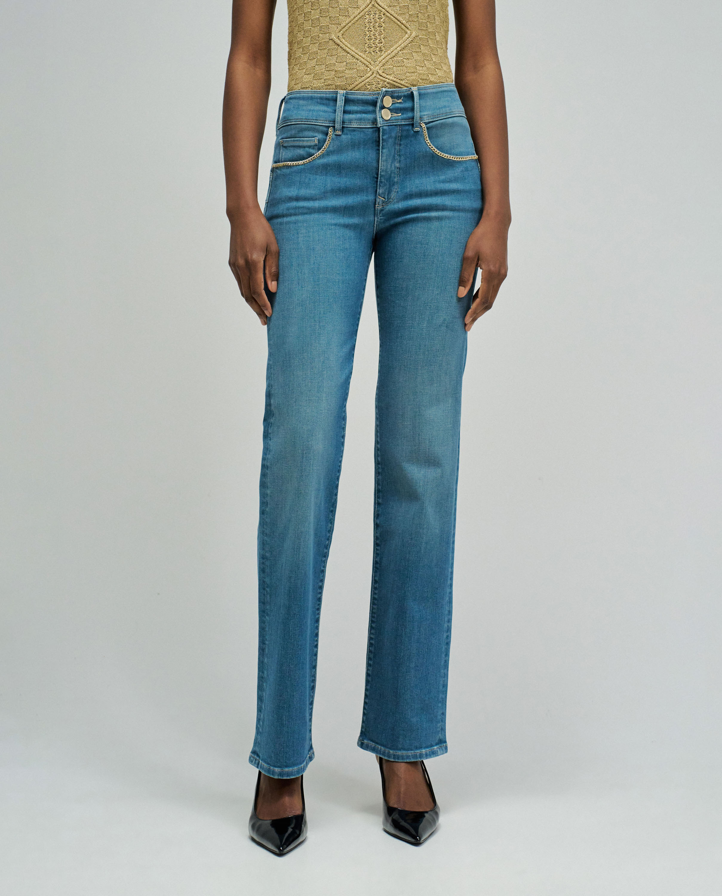 Jeans Straight Secret Push In Azul-5