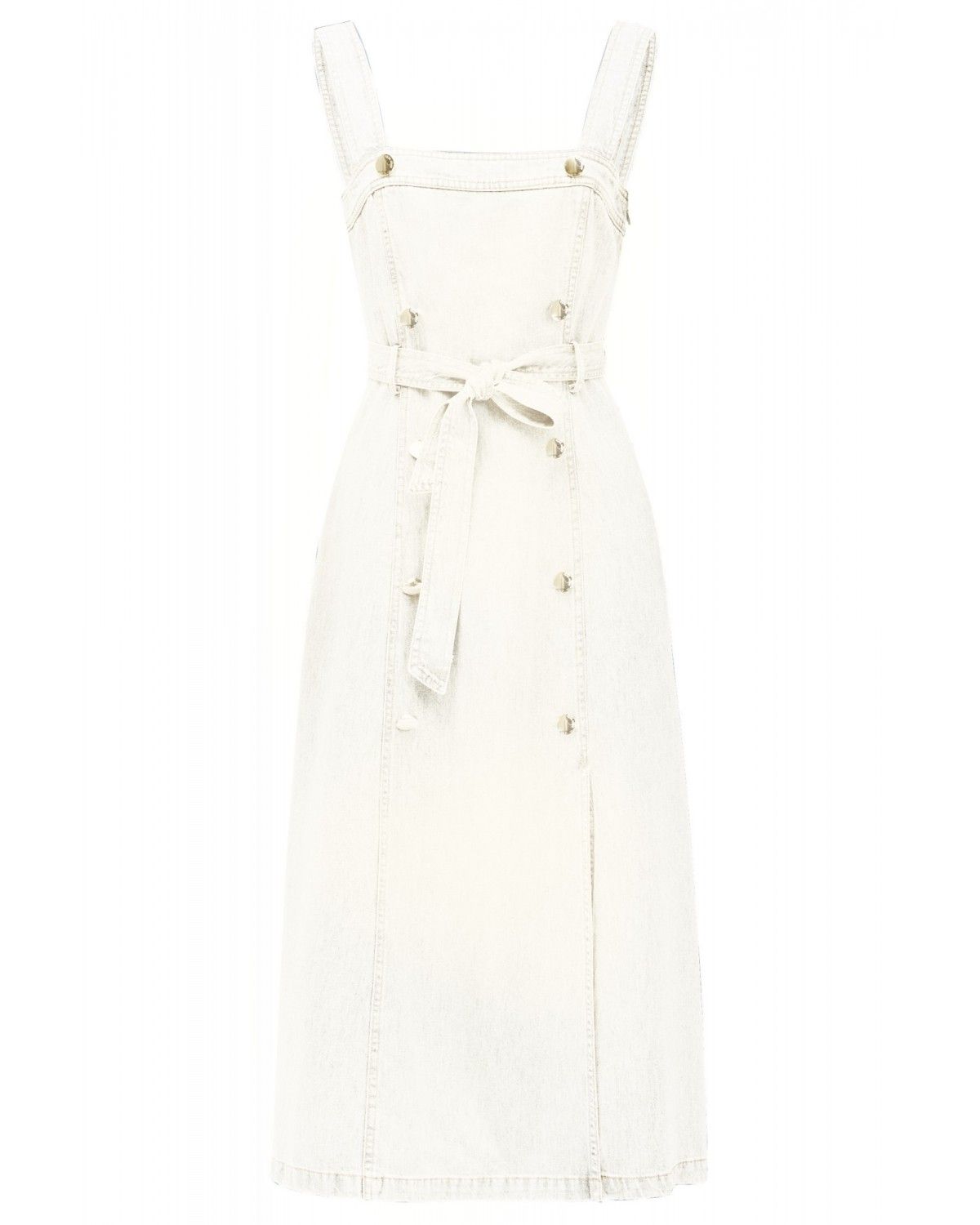 Vestido Midi em Lightdenim Branco-6