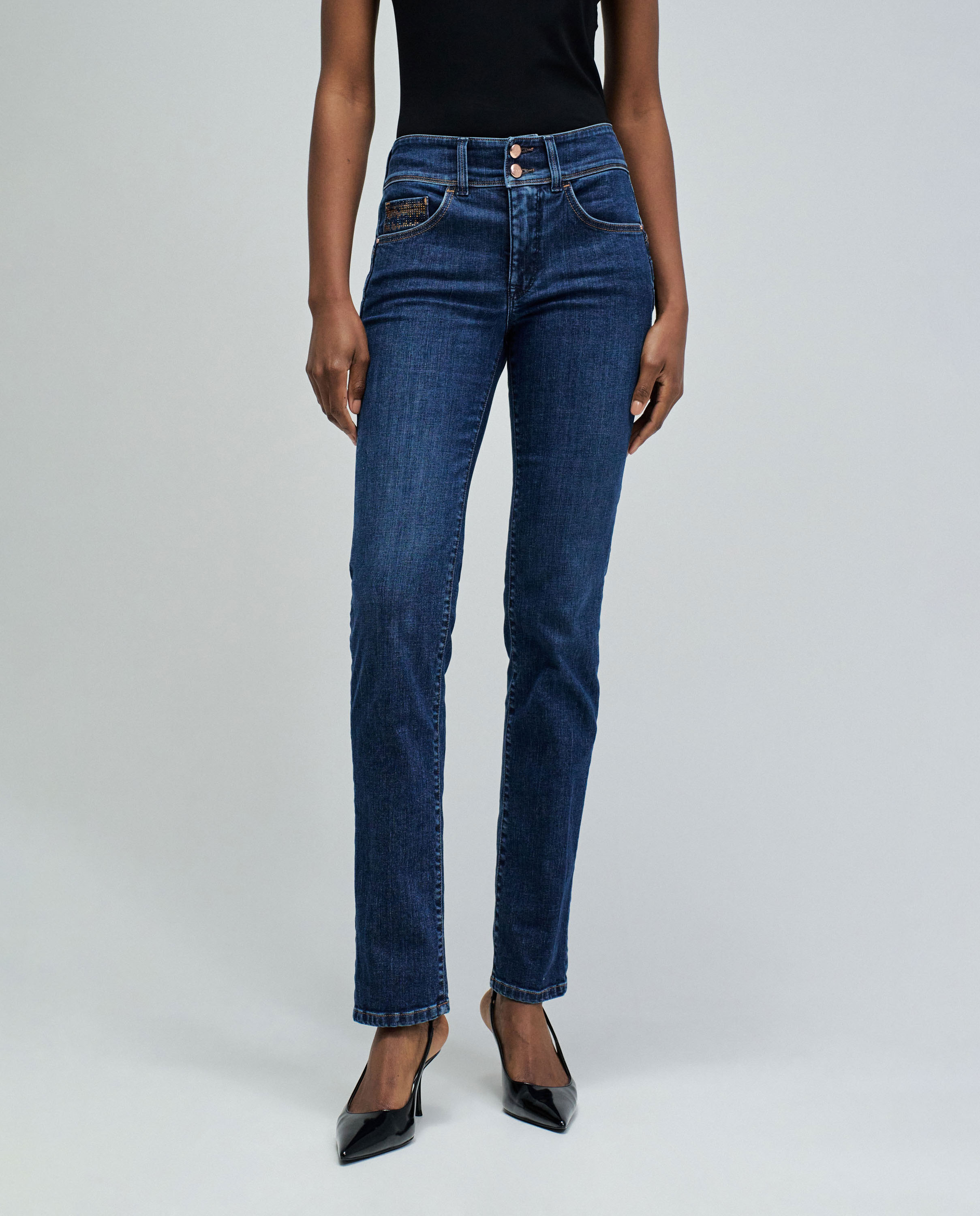 Jeans Secret Push In Slim Azul-5